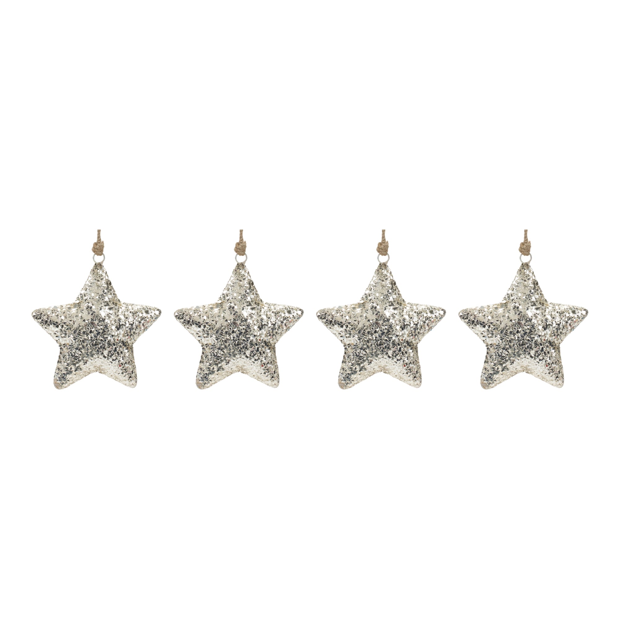 Mosaic Metal Star Ornament (Set of 4)