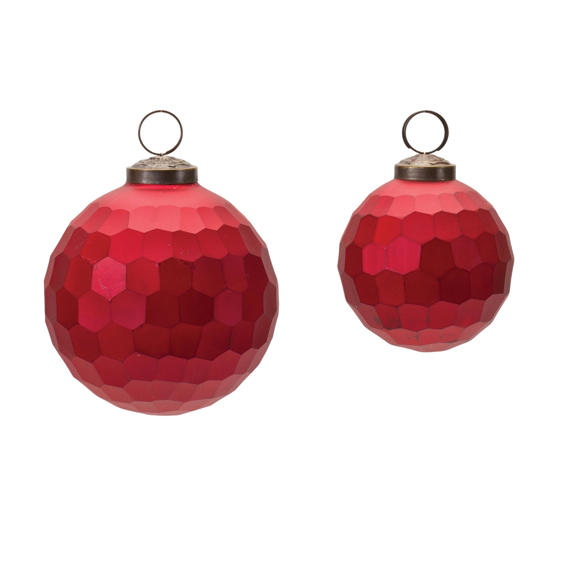 Hammered Glass Ball Ornament (Set of 4)