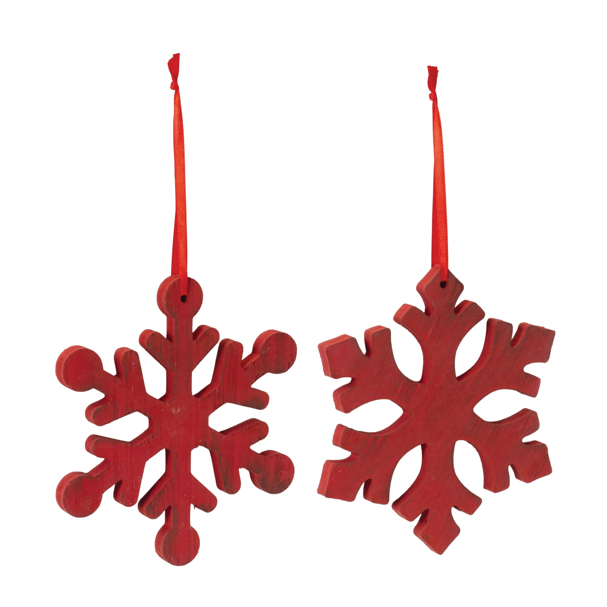 Fir Wood Snowflake Ornament (Set of 12)