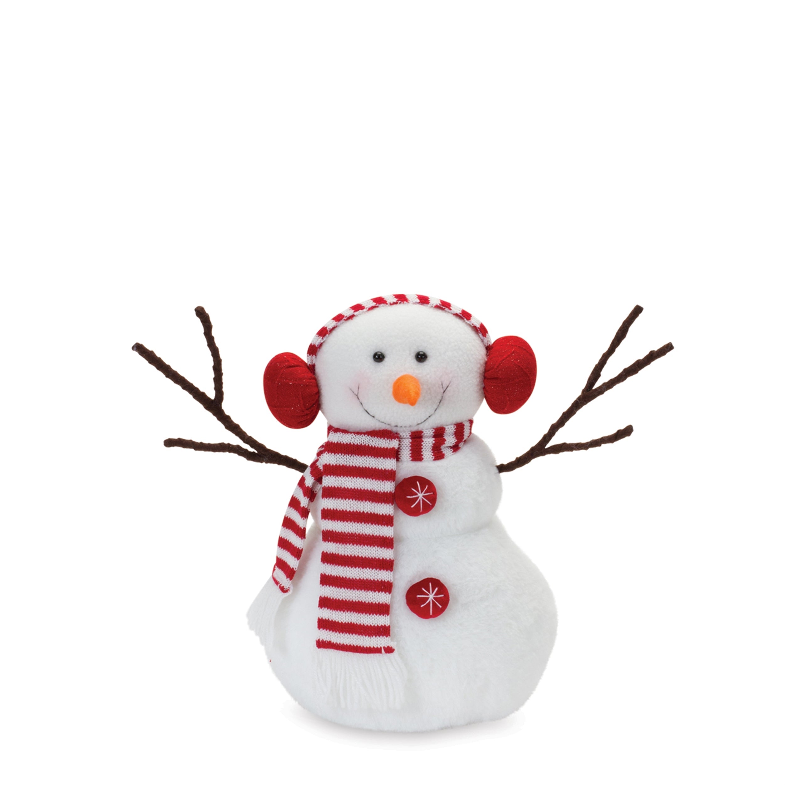 Plush Snowman with Hat and Scarf (Set of 2)