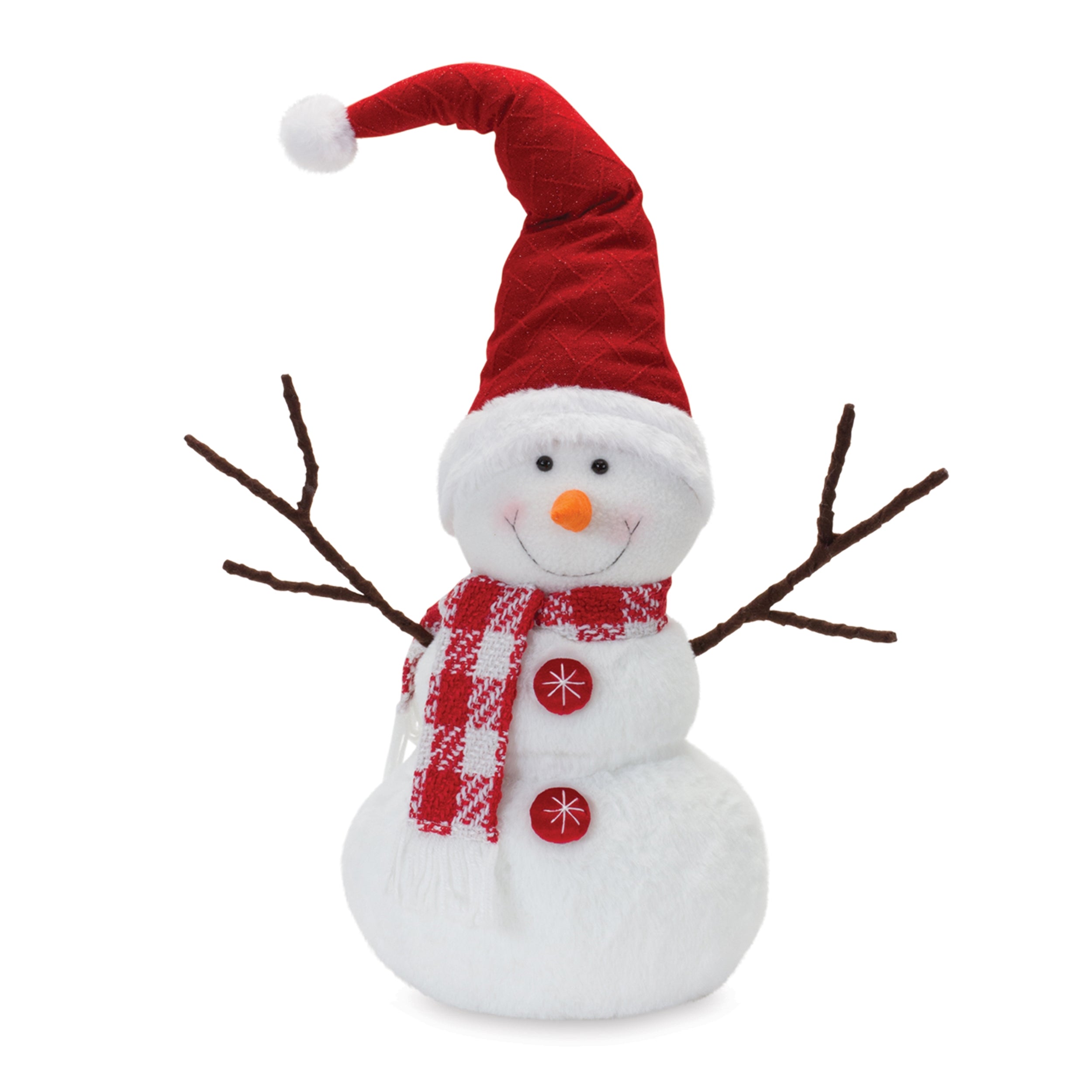 Plush Snowman with Hat and Scarf (Set of 2)