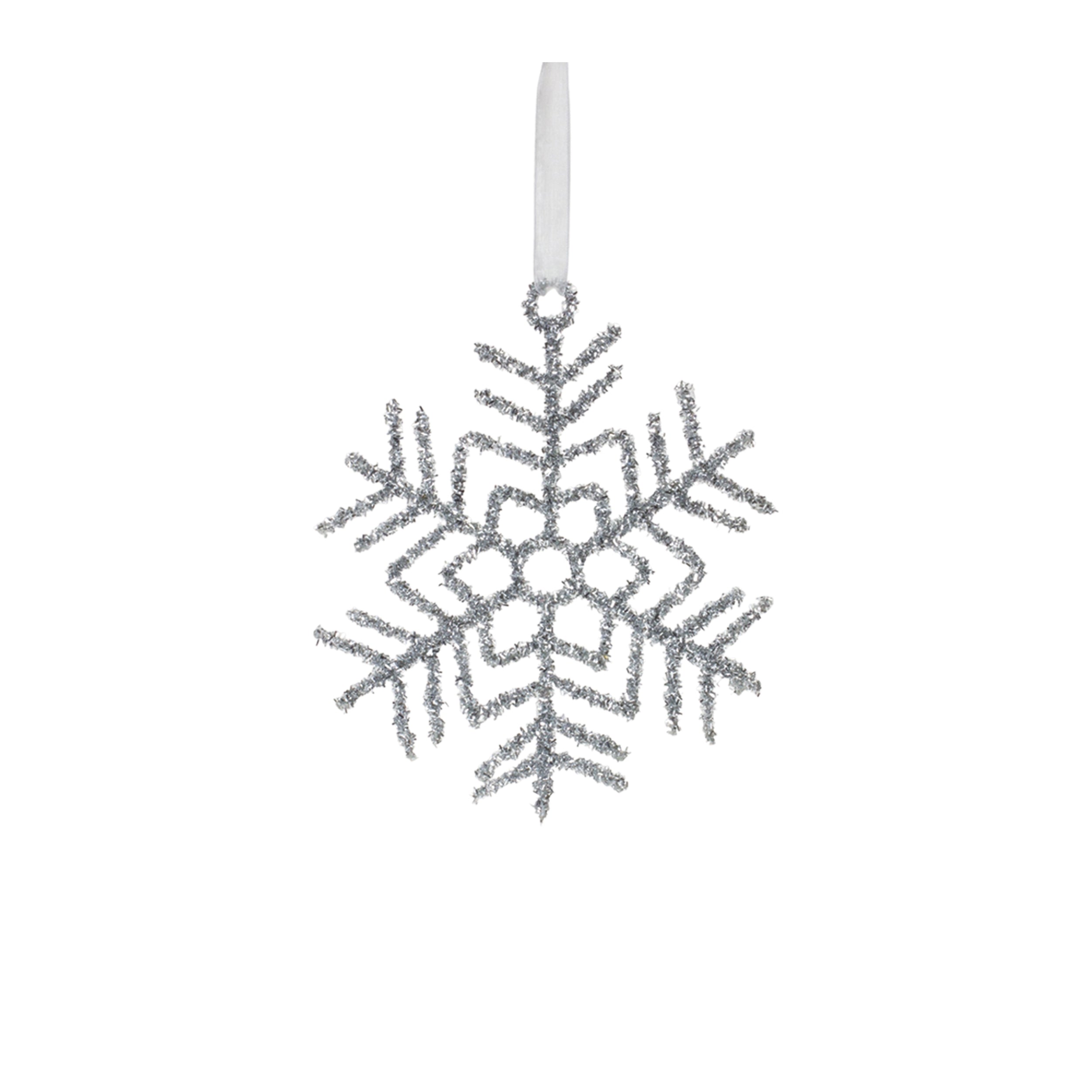 Glittered Wire Snowflake Ornament (Set of 12)