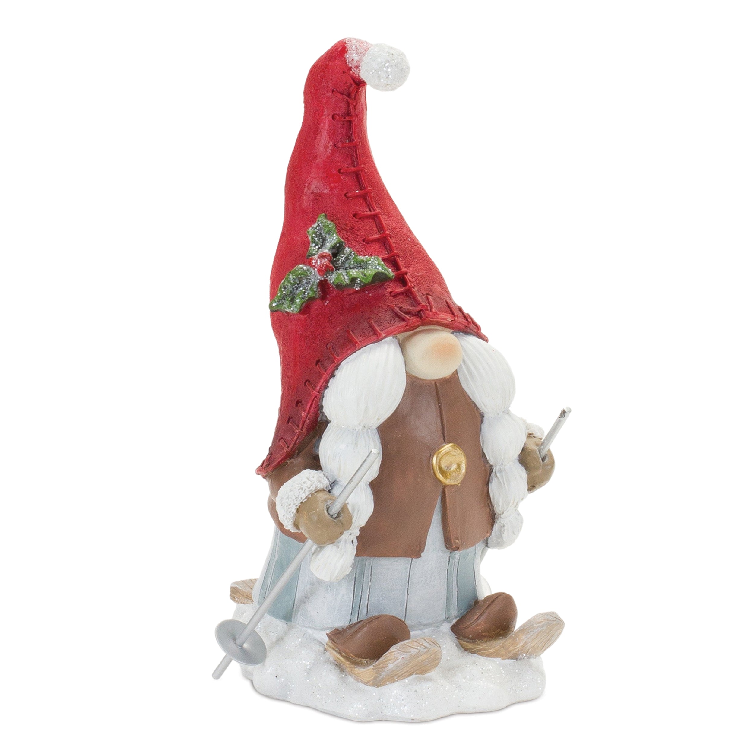 Winter Gnome on Skis Figurine (Set of 2)