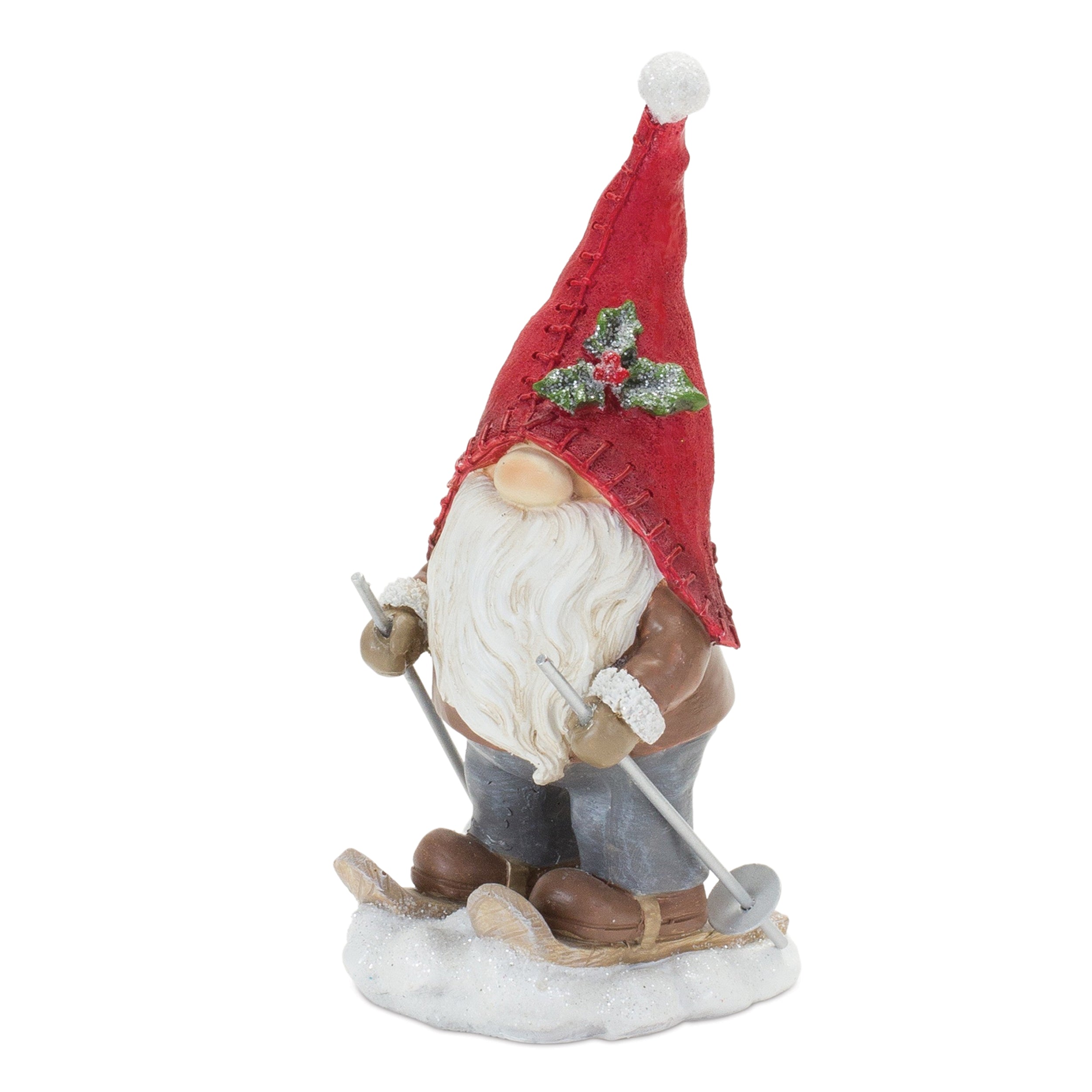 Winter Gnome on Skis Figurine (Set of 2)