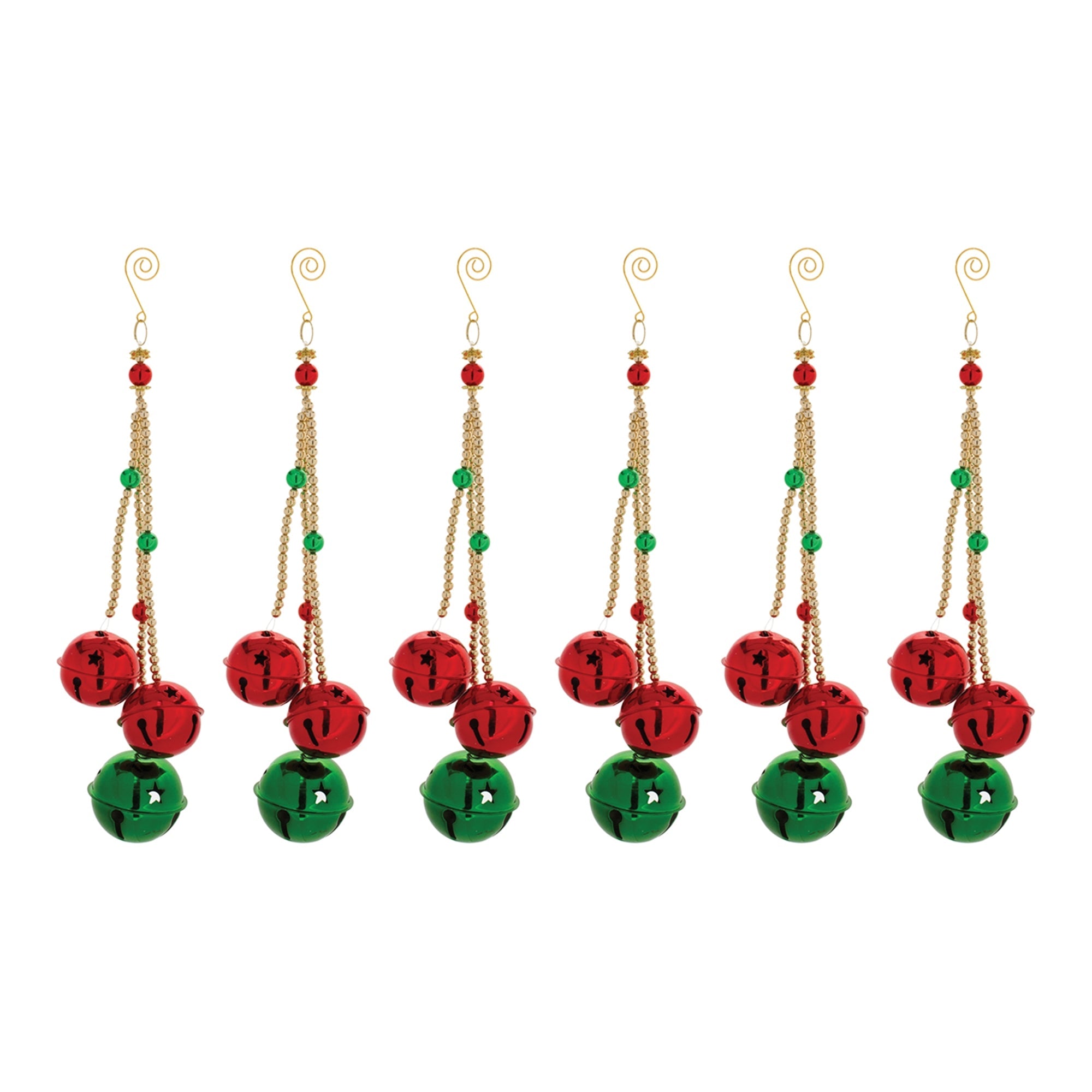 Sleigh Bell Drop Ornament (Set of 6)