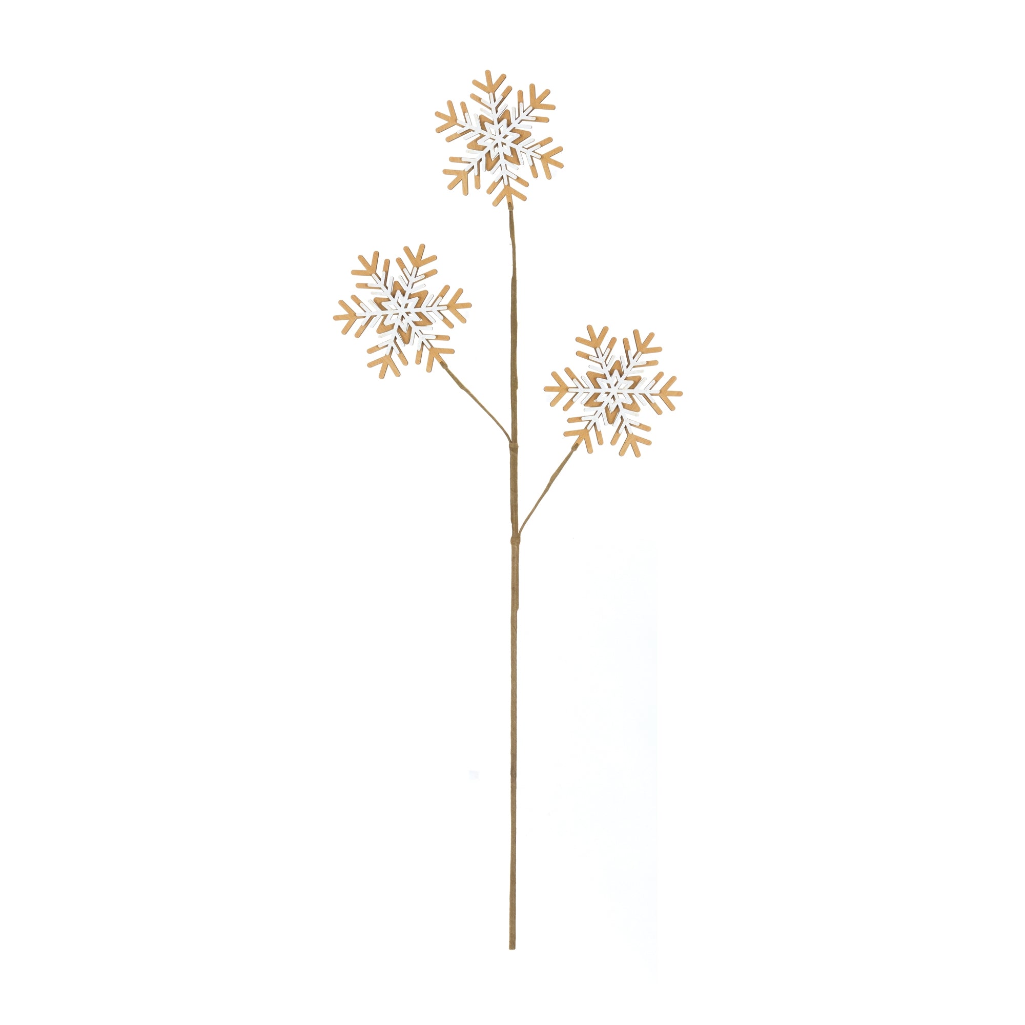 Wood Snowflake Spray (Set of 6)