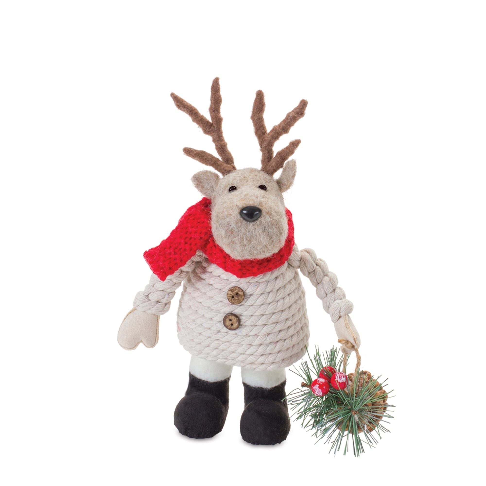 Plush Santa Snowman and Moose (Set of 3)