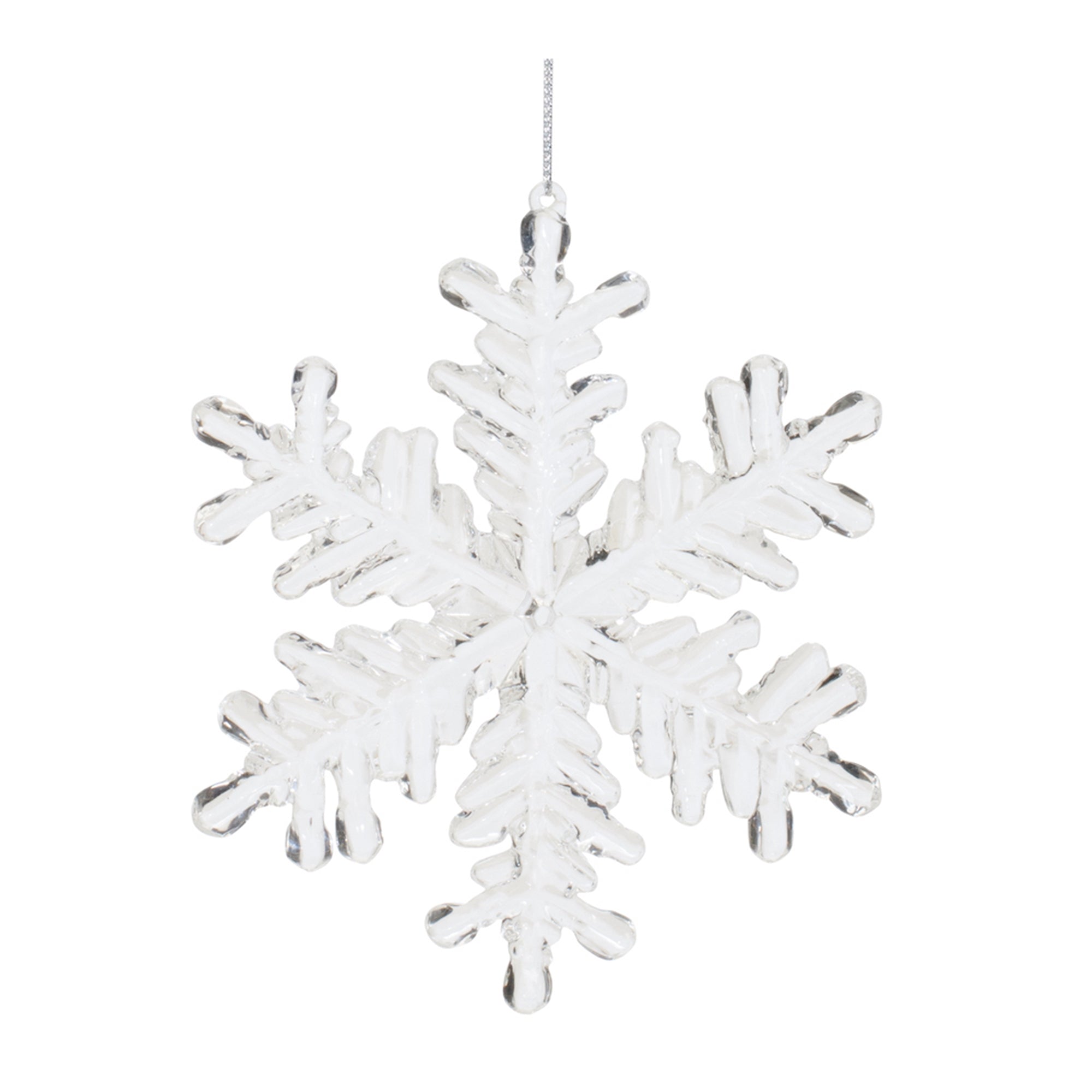 Clear Acrylic Snowflake Oranment (Set of 12)