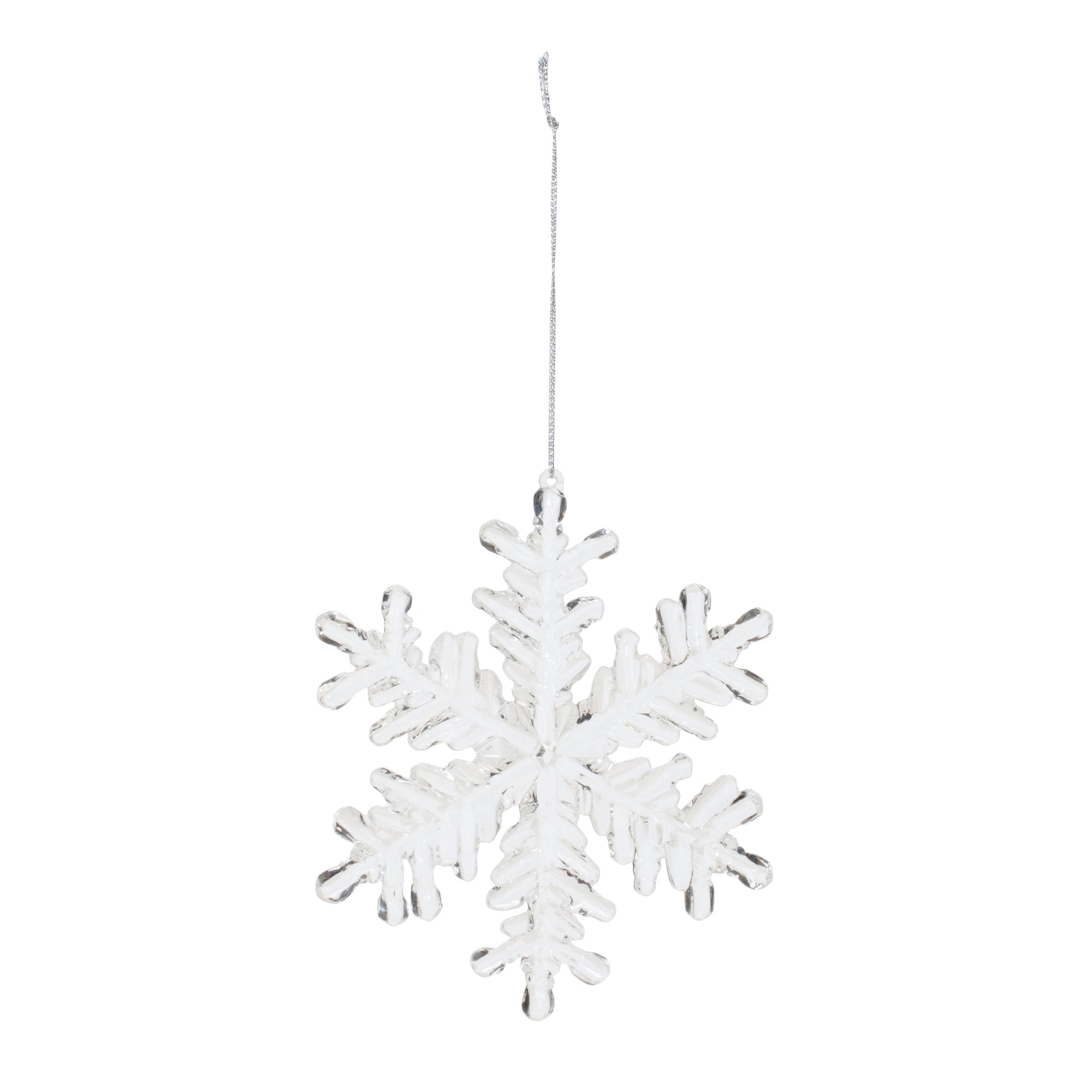 Clear Acrylic Snowflake Oranment (Set of 12)