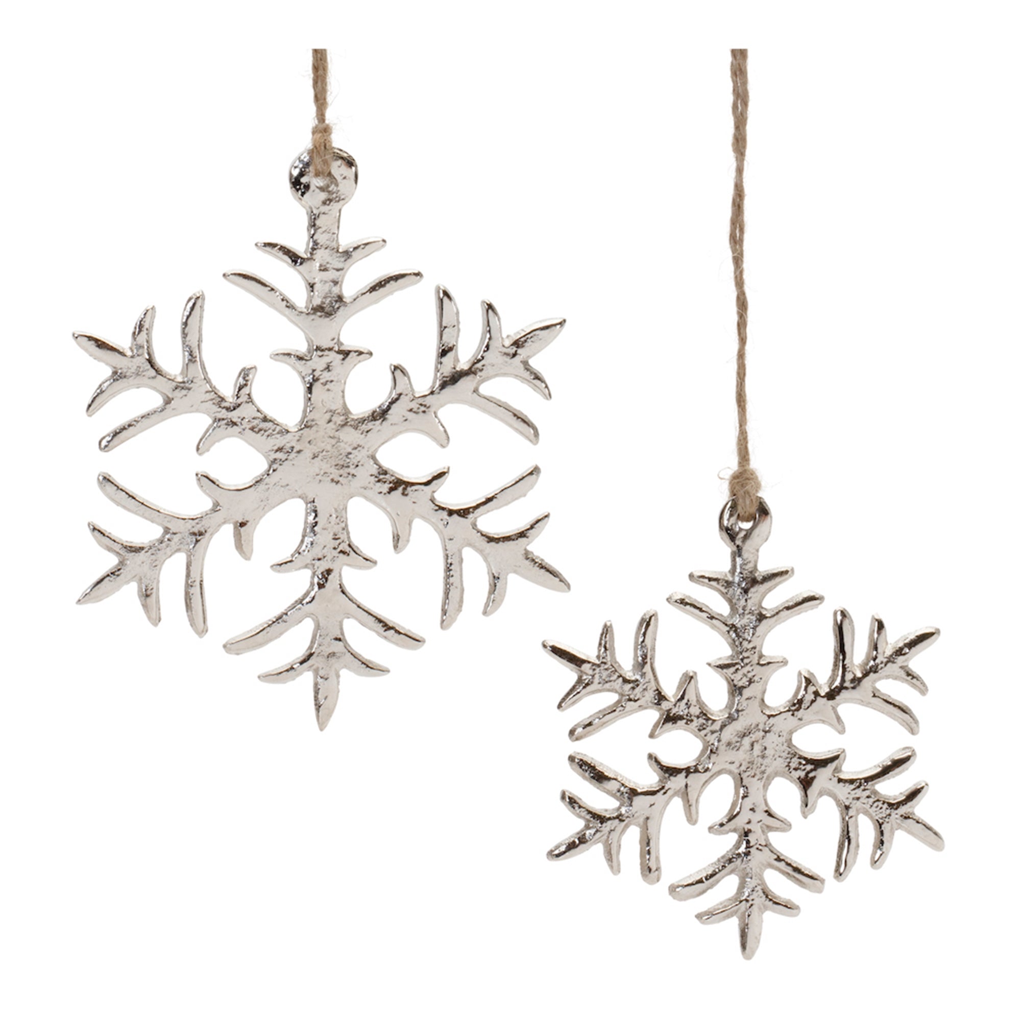 Rustic Metal Snowflake Ornament (Set of 12)