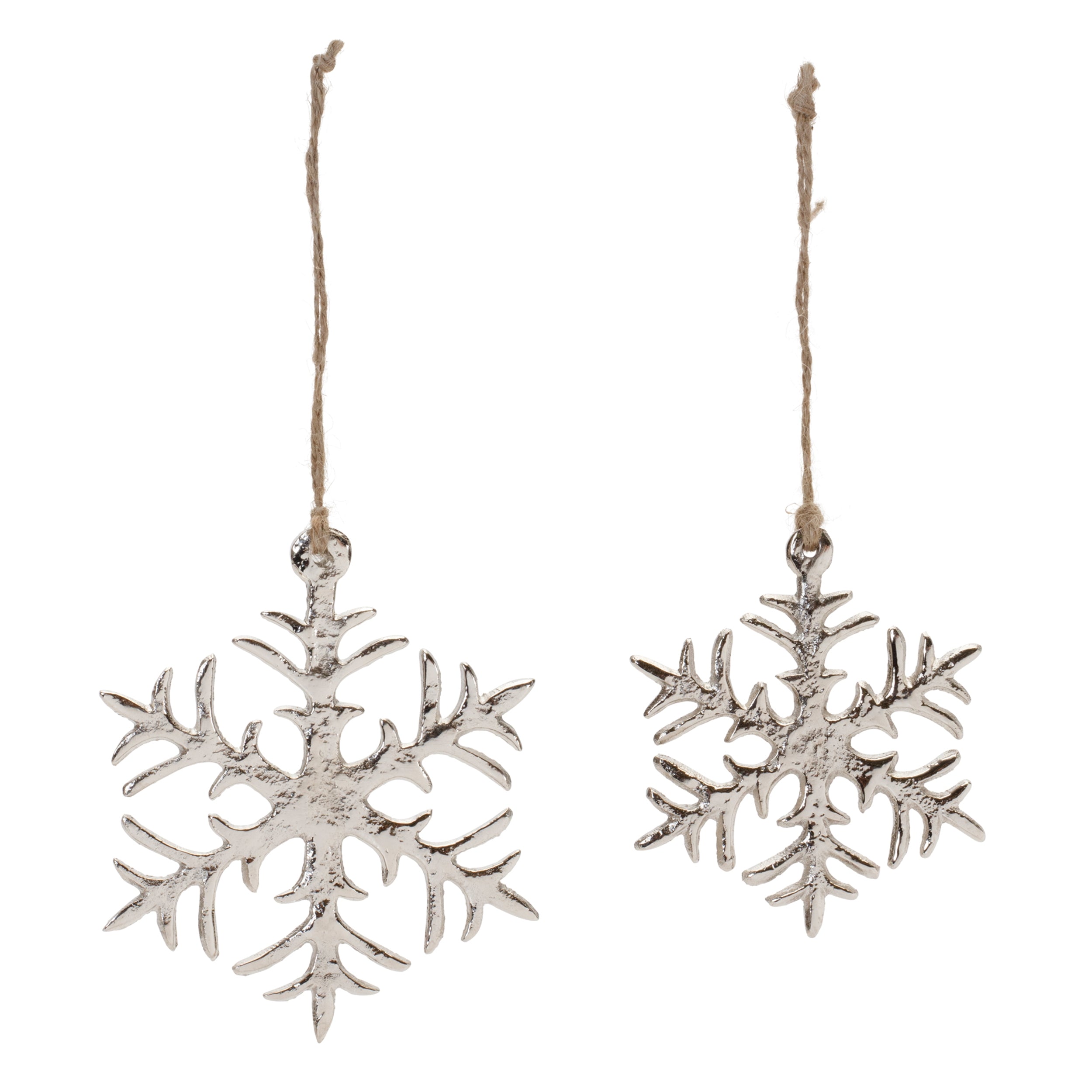 Rustic Metal Snowflake Ornament (Set of 12)