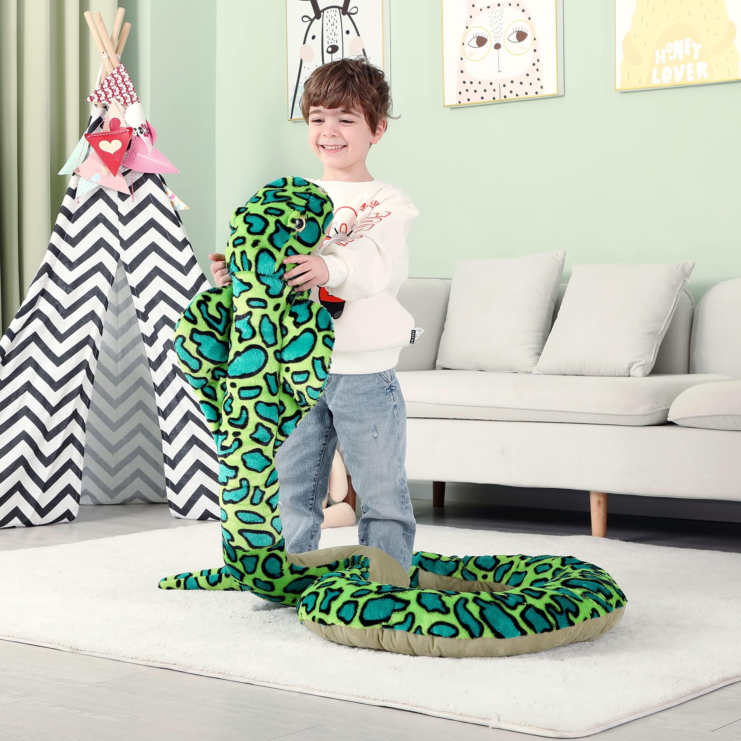 Giant Snake Stuffed Animal Pillow Snake