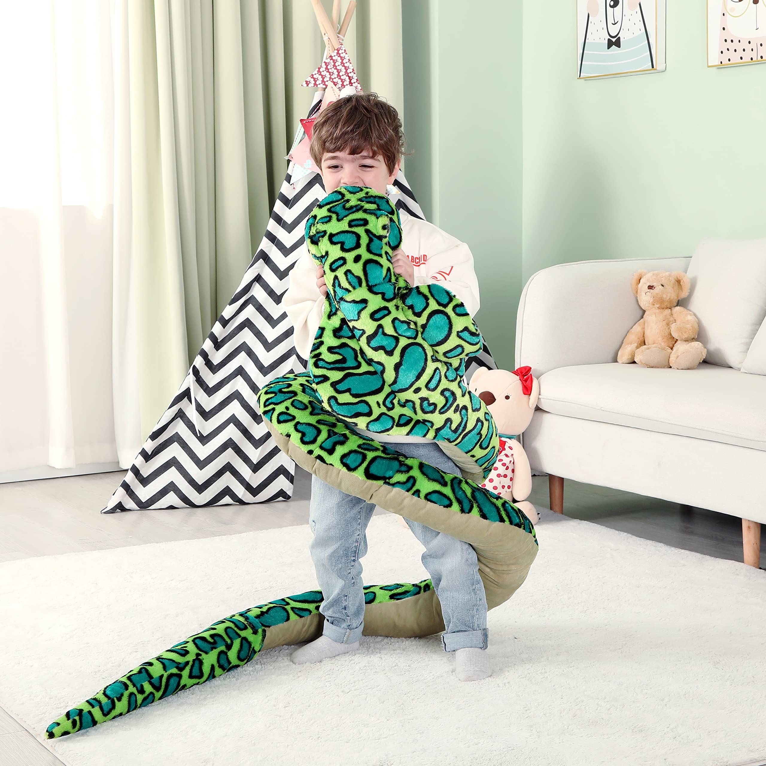 Giant Snake Stuffed Animal Pillow Snake