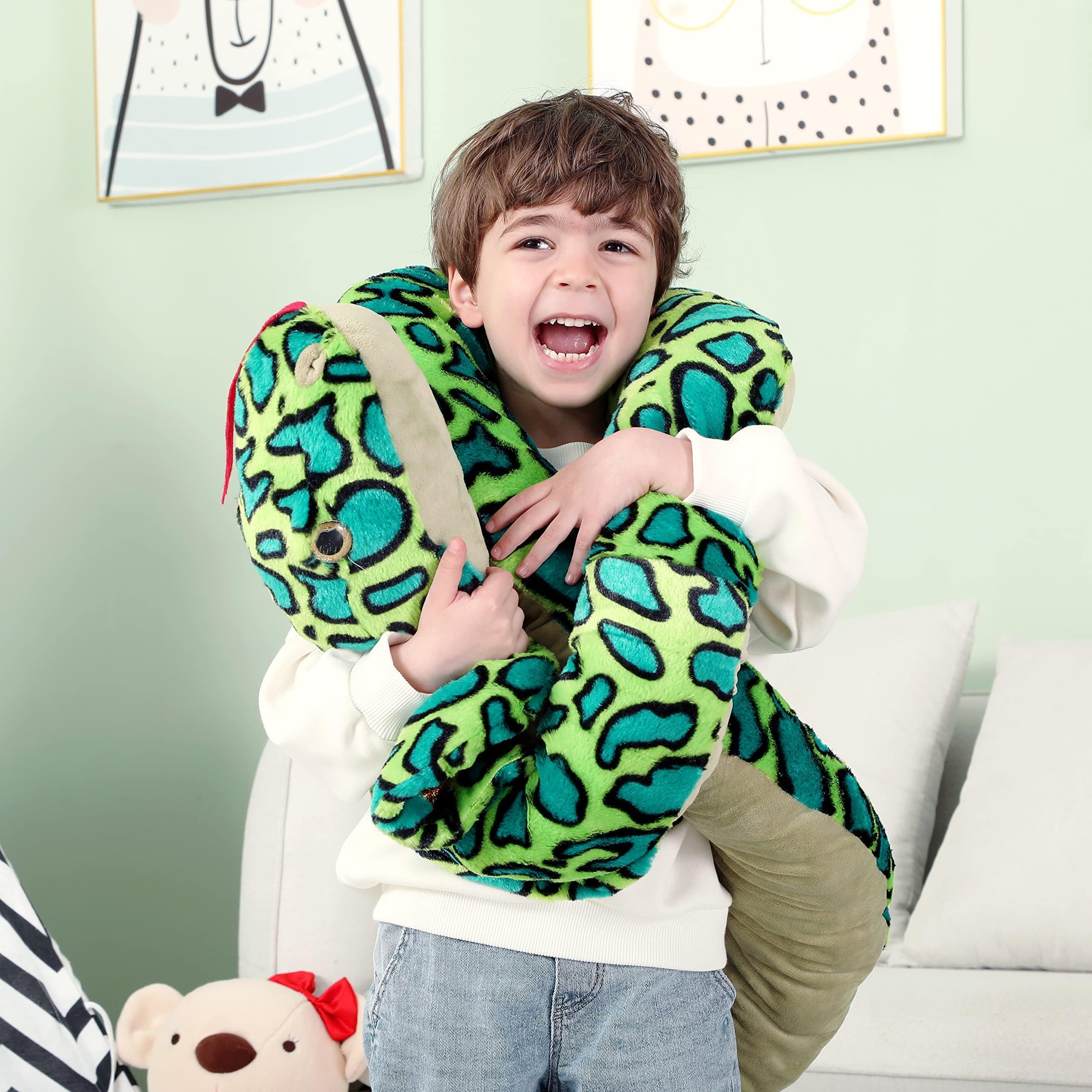 Giant Snake Stuffed Animal Pillow Snake