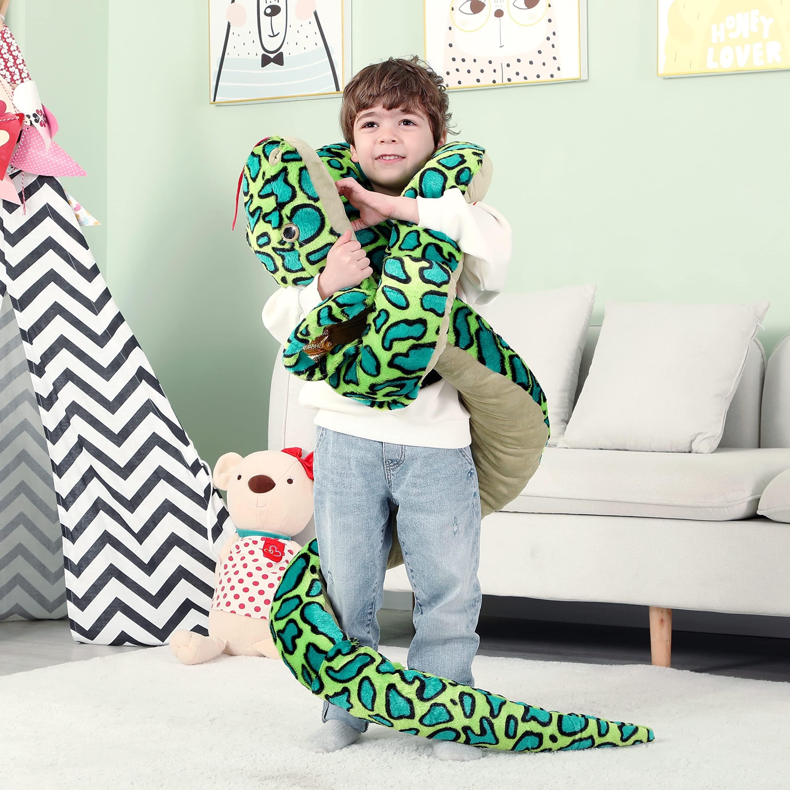 Giant Snake Stuffed Animal Pillow Snake