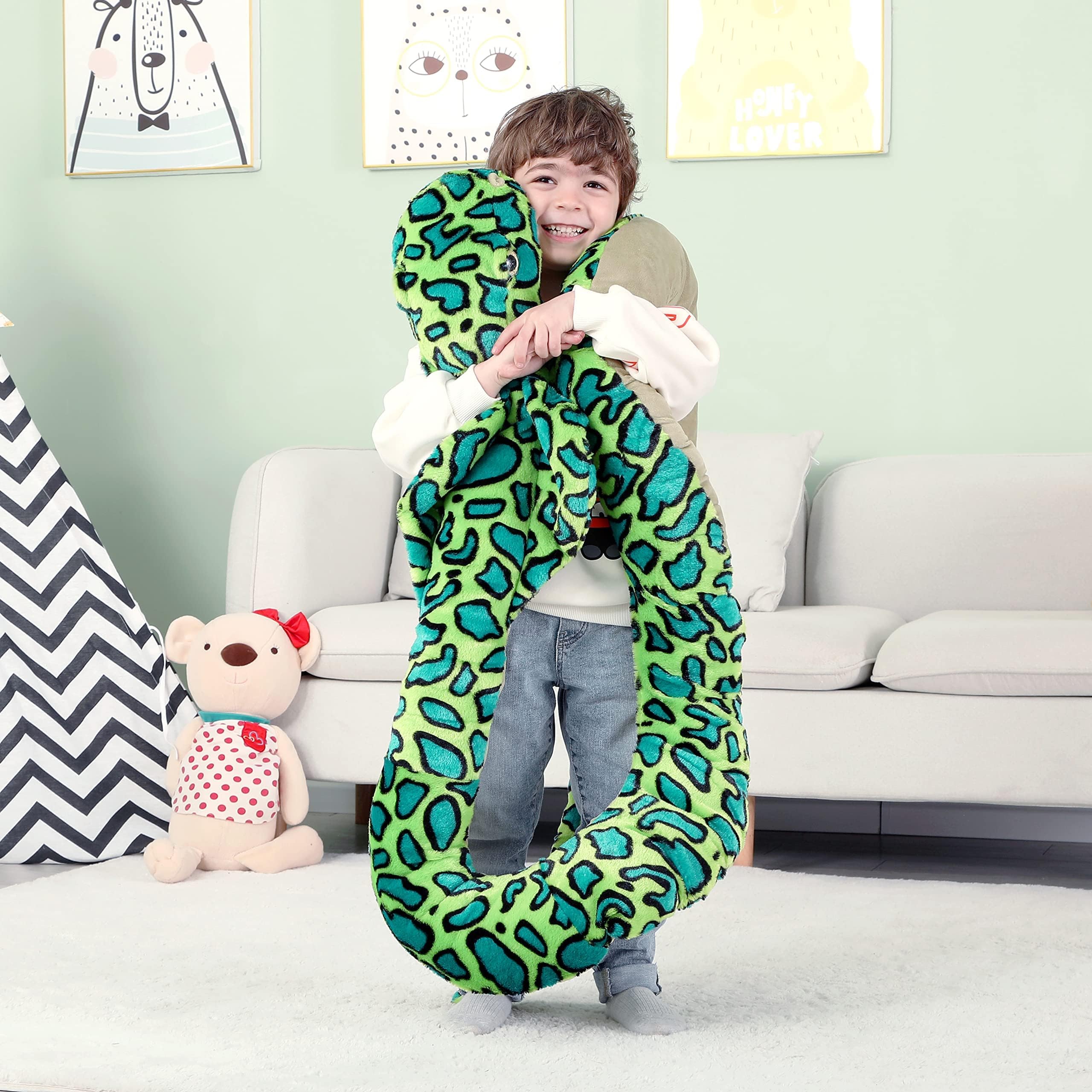 Giant Snake Stuffed Animal Pillow Snake