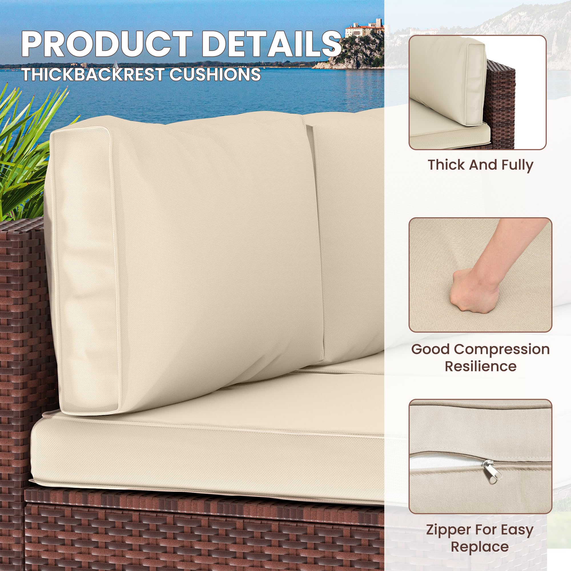 Outdoor Replacement Cushions for Patio Furniture