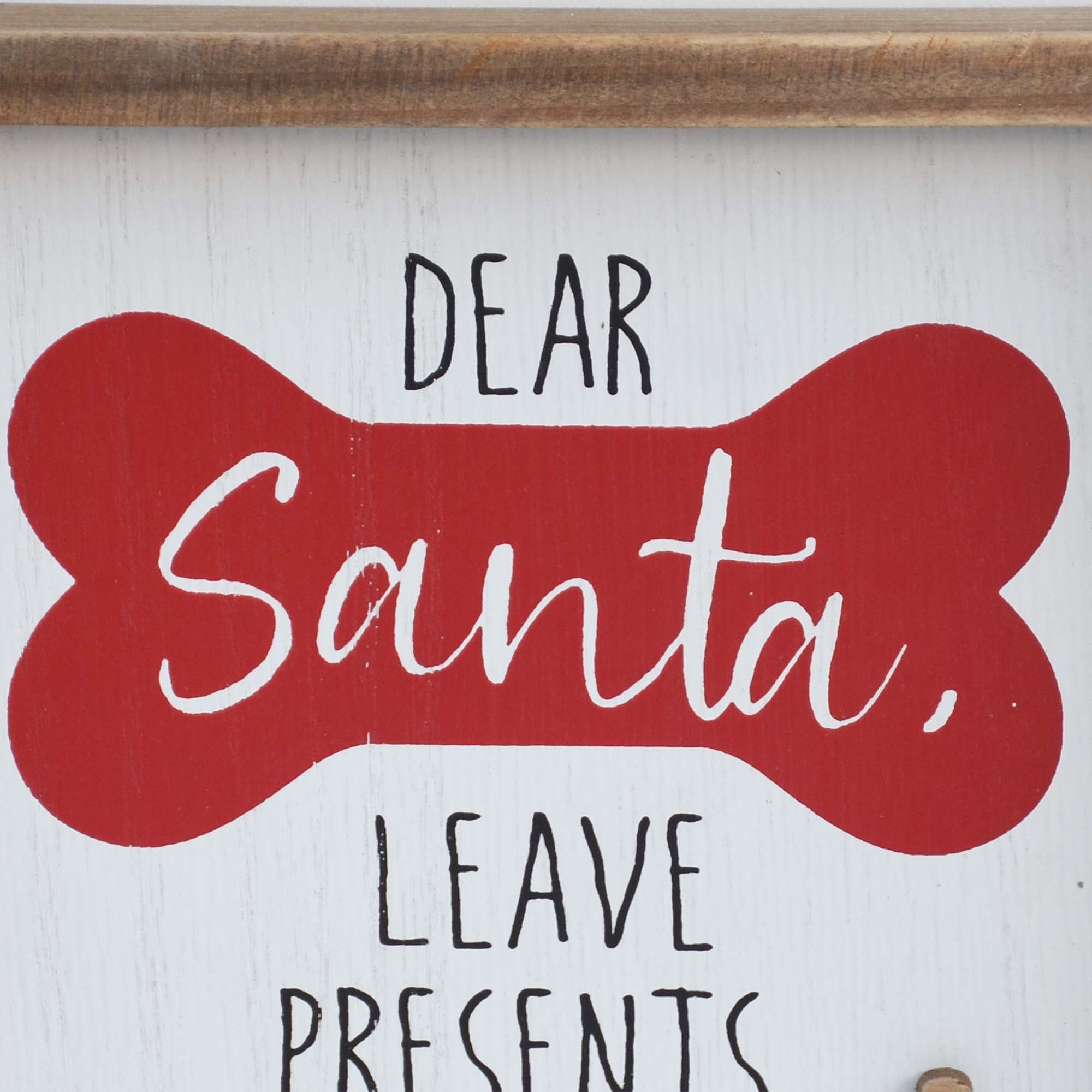 Wood Christmas Sign with Sayings- Leave Presents Take Cat