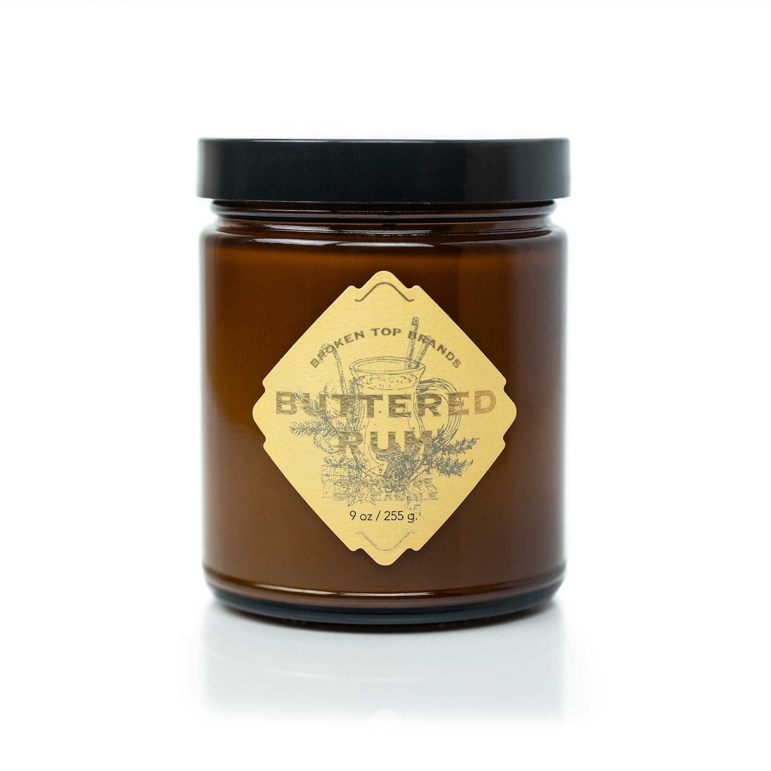 Buttered Rum Handmade Holiday Soy Candle 9oz