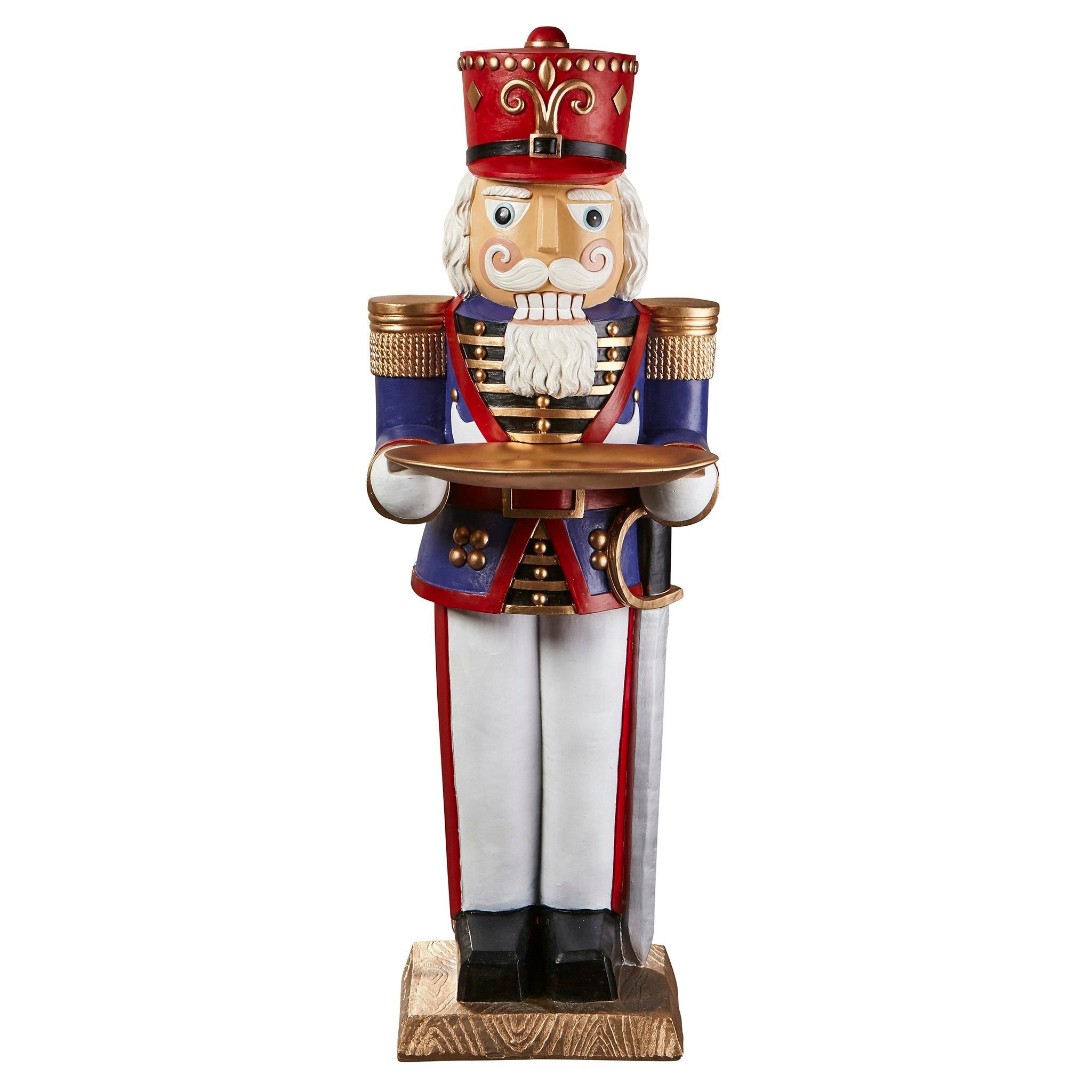 Nutcracker Soldier Butler Holiday Pedestal Table