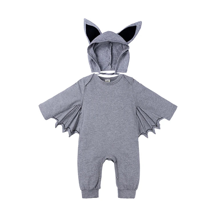 Bat Baby Infant Cotton Rompers Halloween Toddler Kids Adorable Animal Clothes Jumpsuit Hallowmas Costumes With Hat