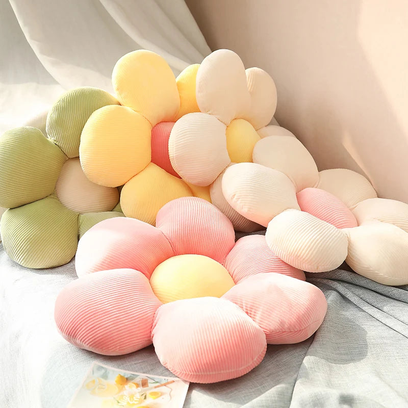 35cm Beautiful Colorful Flower Plush Pillow Toy Soft Cartoon Plant Stuffed Doll Chair Cushion Sofa  Lovers Birthday Gifts