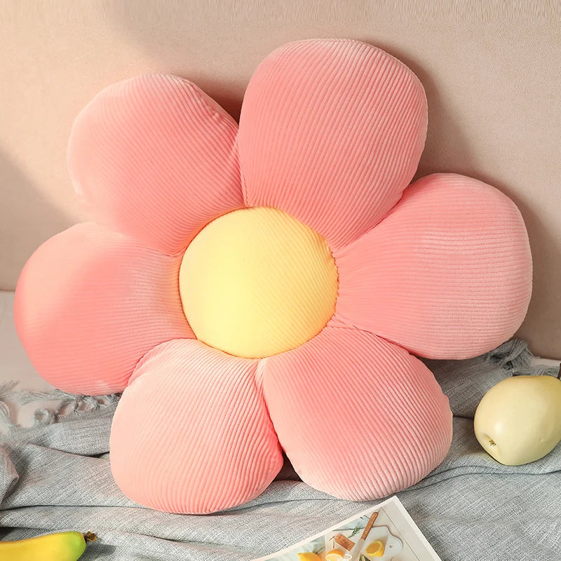 35cm Beautiful Colorful Flower Plush Pillow Toy Soft Cartoon Plant Stuffed Doll Chair Cushion Sofa  Lovers Birthday Gifts