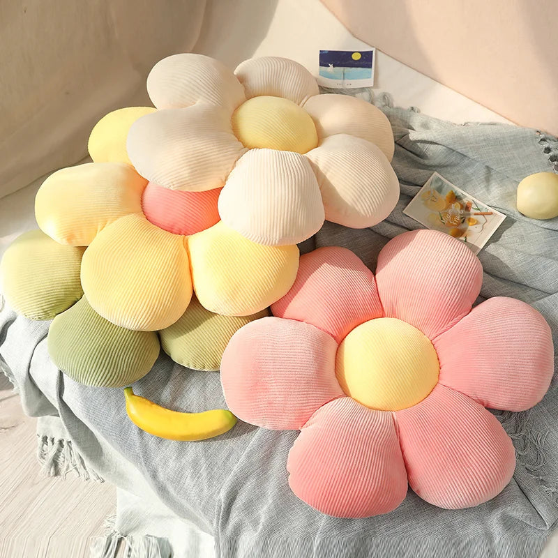 35cm Beautiful Colorful Flower Plush Pillow Toy Soft Cartoon Plant Stuffed Doll Chair Cushion Sofa  Lovers Birthday Gifts