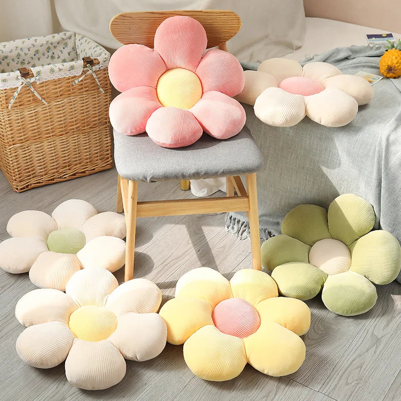 35cm Beautiful Colorful Flower Plush Pillow Toy Soft Cartoon Plant Stuffed Doll Chair Cushion Sofa  Lovers Birthday Gifts