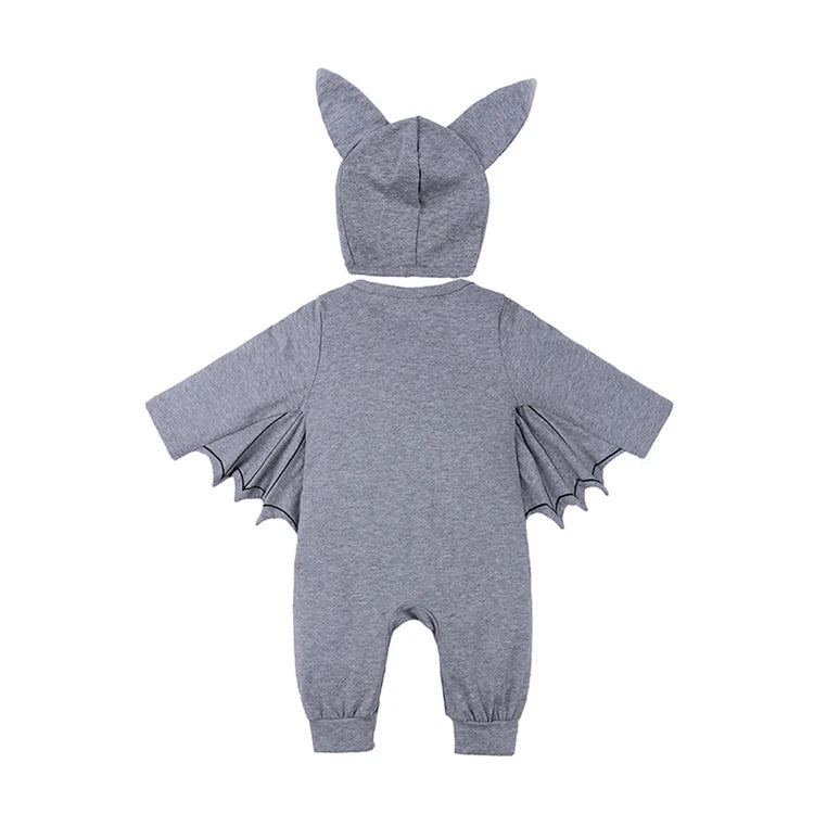 Bat Baby Infant Cotton Rompers Halloween Toddler Kids Adorable Animal Clothes Jumpsuit Hallowmas Costumes With Hat