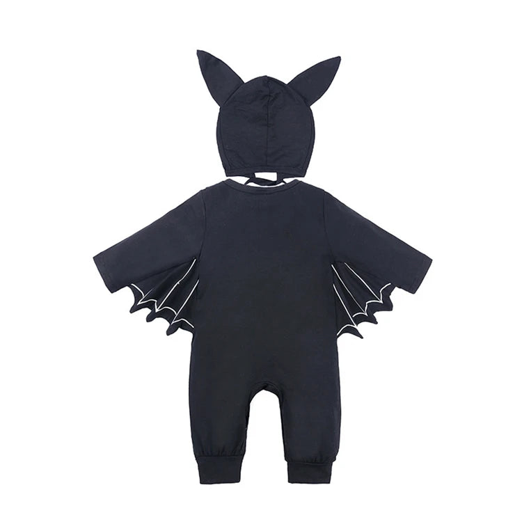 Bat Baby Infant Cotton Rompers Halloween Toddler Kids Adorable Animal Clothes Jumpsuit Hallowmas Costumes With Hat