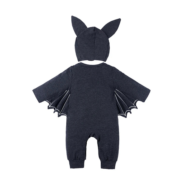 Bat Baby Infant Cotton Rompers Halloween Toddler Kids Adorable Animal Clothes Jumpsuit Hallowmas Costumes With Hat