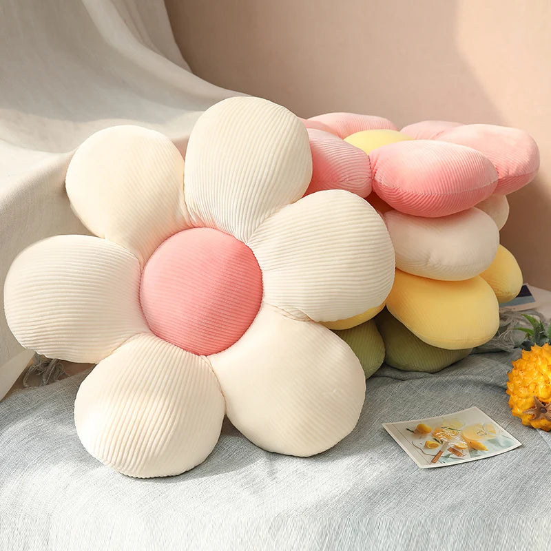 35cm Beautiful Colorful Flower Plush Pillow Toy Soft Cartoon Plant Stuffed Doll Chair Cushion Sofa  Lovers Birthday Gifts