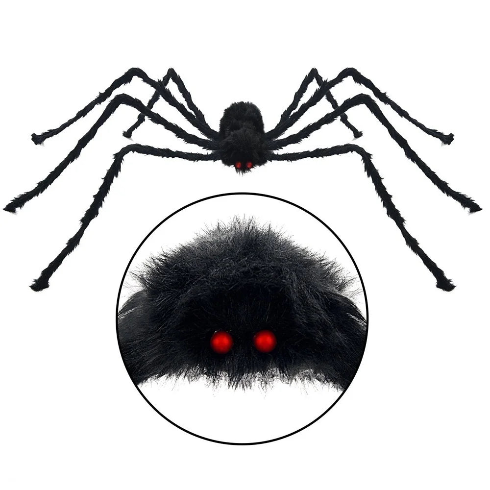 Halloween Big Plush Spider Halloween Decoration Party Props Outdoor Big Spider Decoration Chamber Trick A Prank  Big Spider