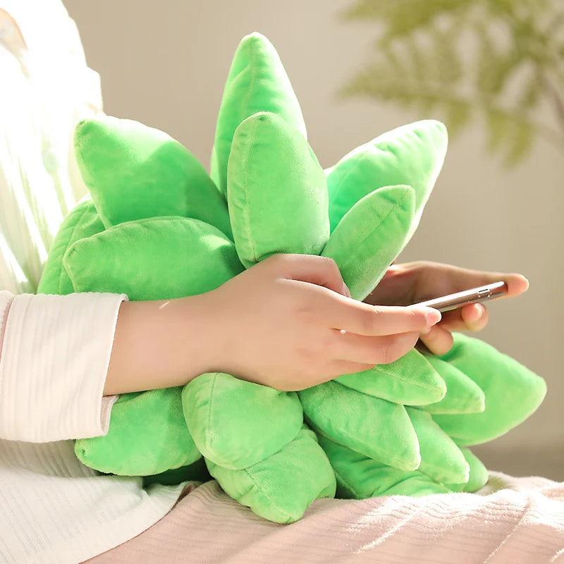 25/45cm Lifelike Succulent Plants Plush Toys Soft Doll Stuffed Green Potted Flowers Pillow Chair Cushion for Girls  Gift