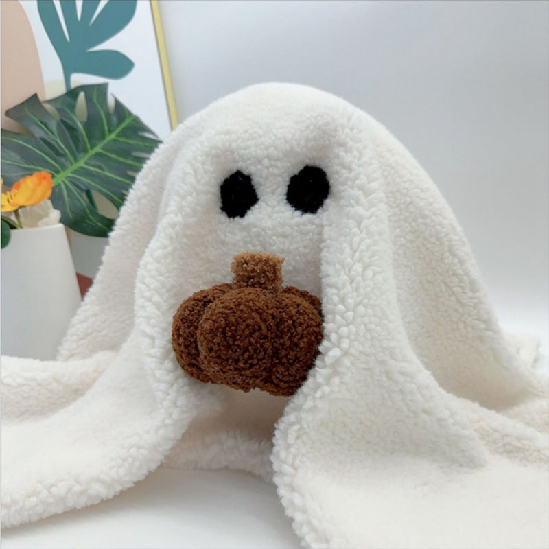 Ghost with Pumpkin Plush Pillow