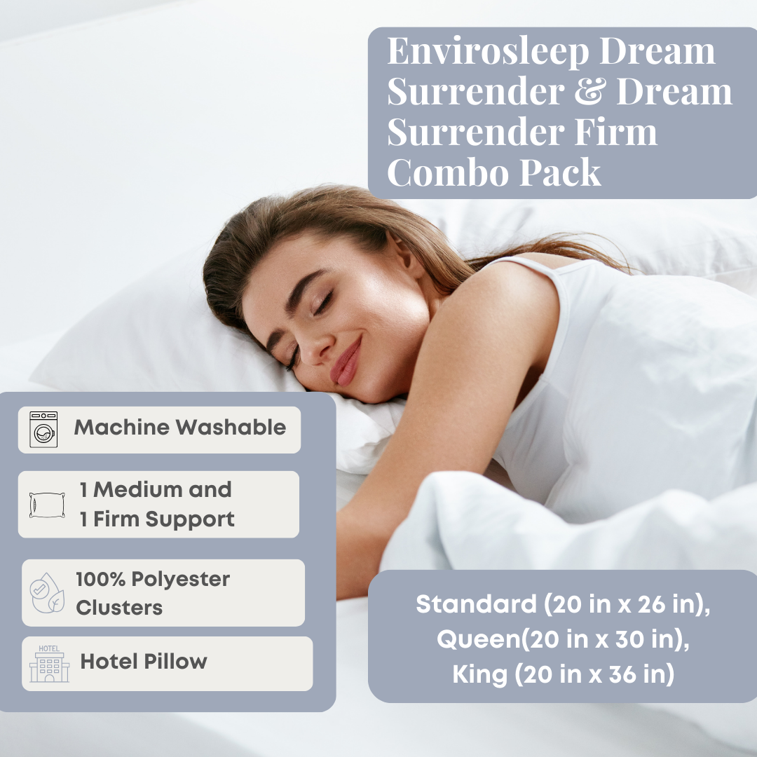 Envirosleep Dream Surrender & Dream Surrender Firm Combo Pack (Includes 2 Pillows)