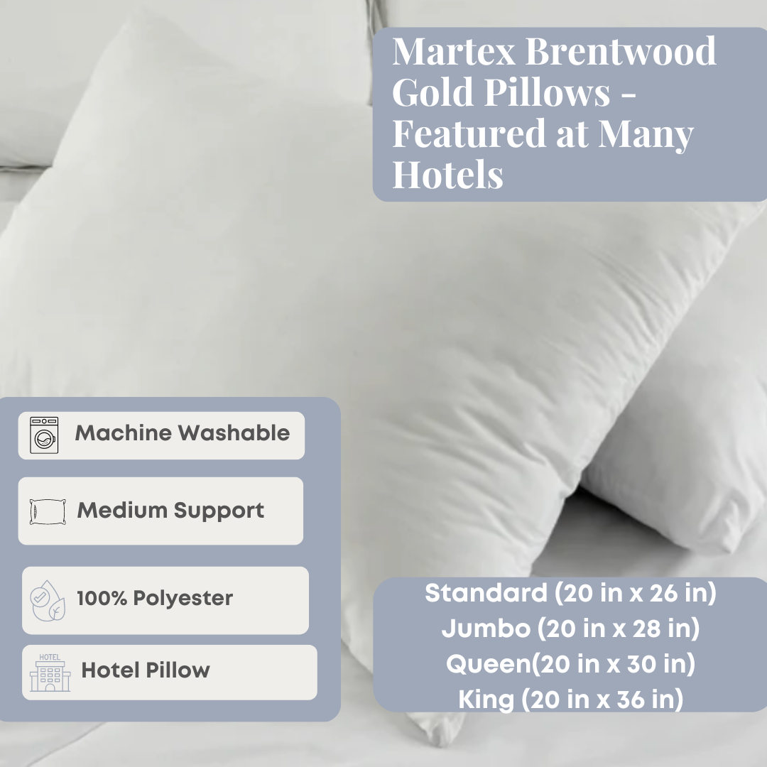 Martex Brentwood Gold Pillows - Featured at Many Hotels