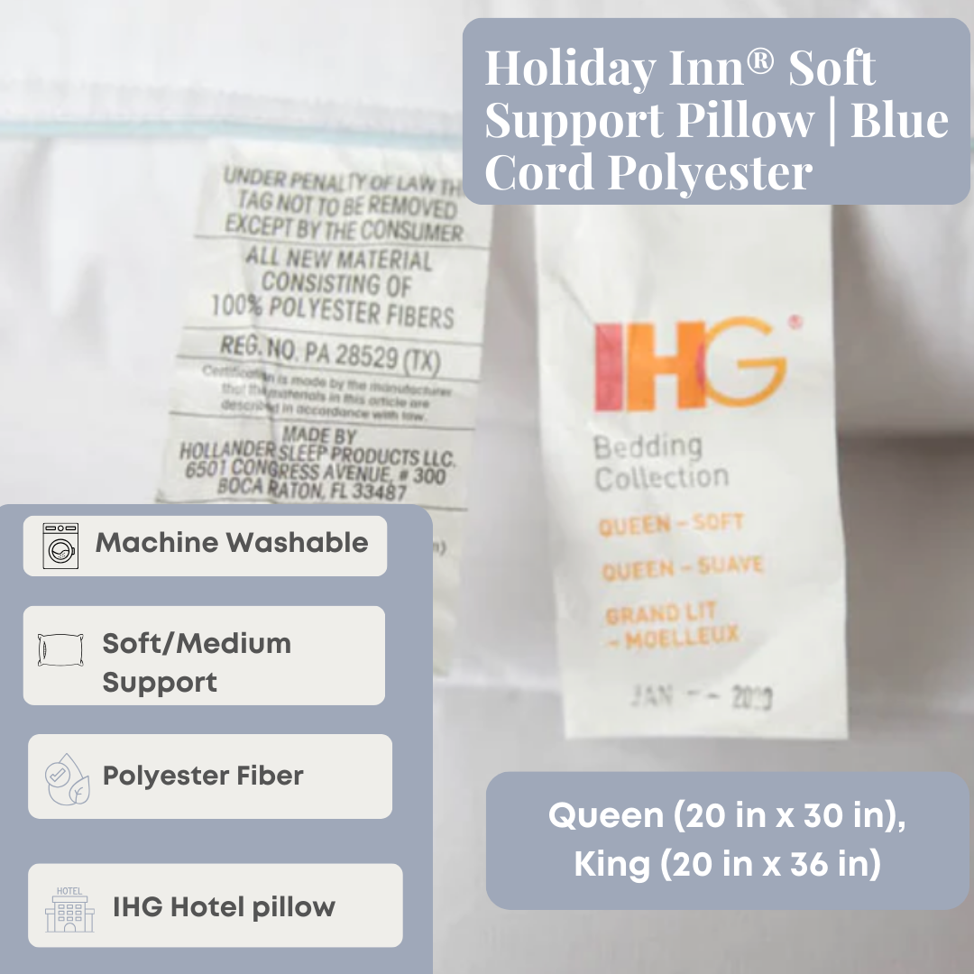 Holiday Inn<sup>®</sup> Soft Support Polyester Pillow