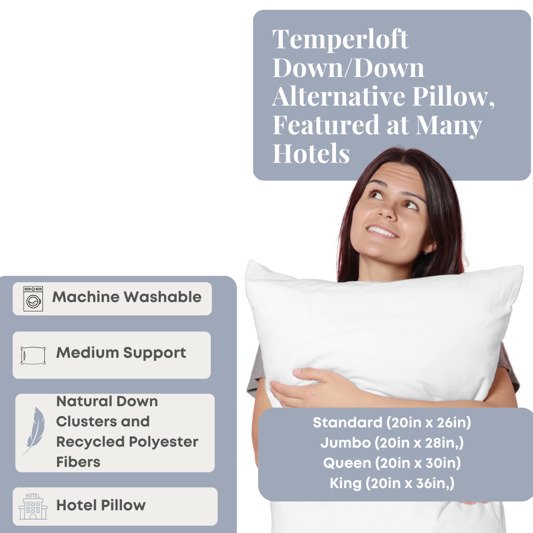 Temperloft Down/Down Alternative Pillow, Featured at Many Hotels