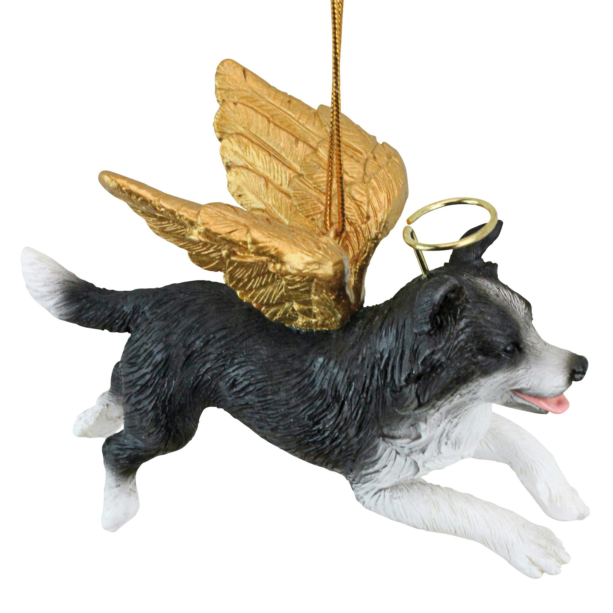 Honor the Pooch: Border Collie Holiday Dog Angel Ornament Collection