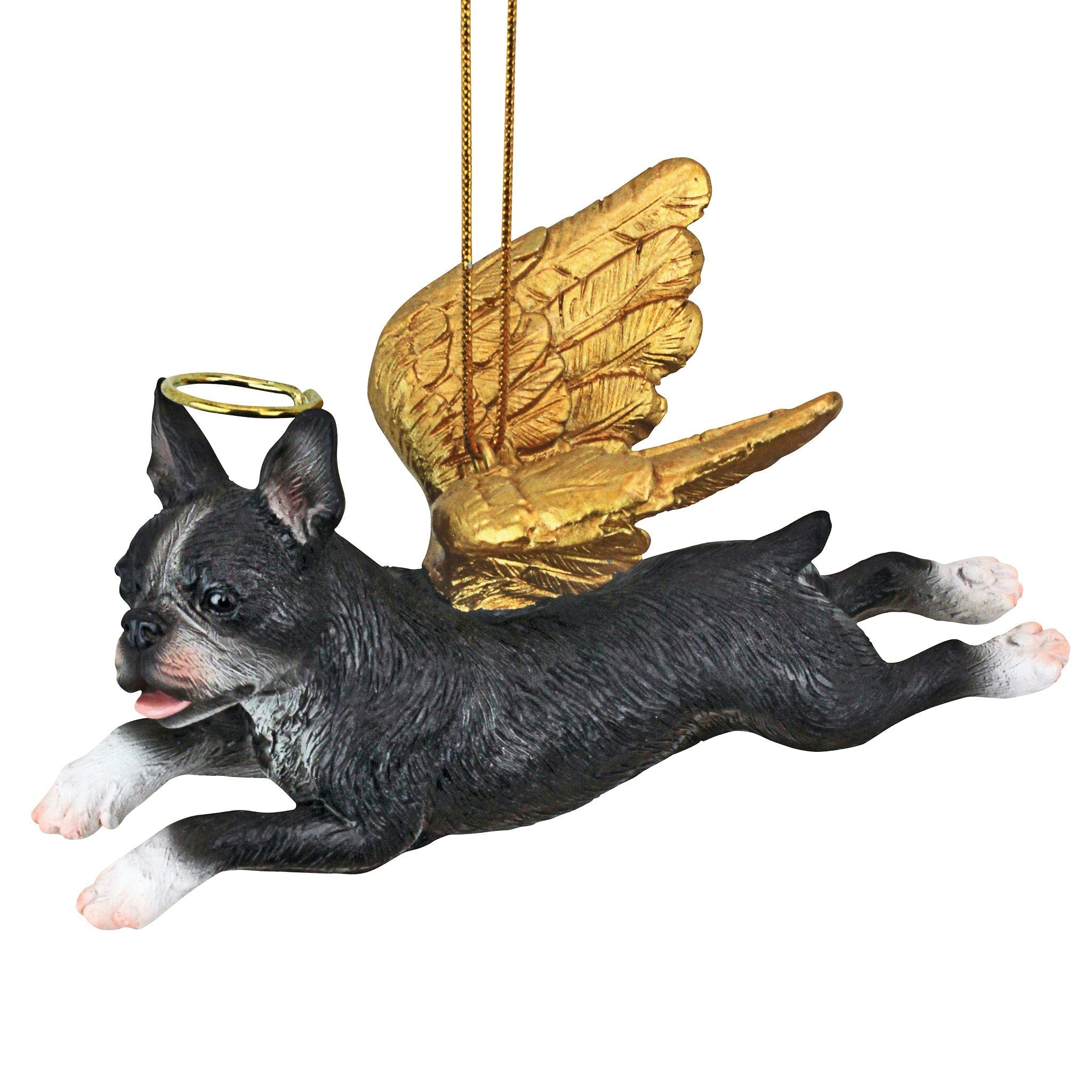 Honor the Pooch: Boston Terrier Holiday Dog Angel Ornament