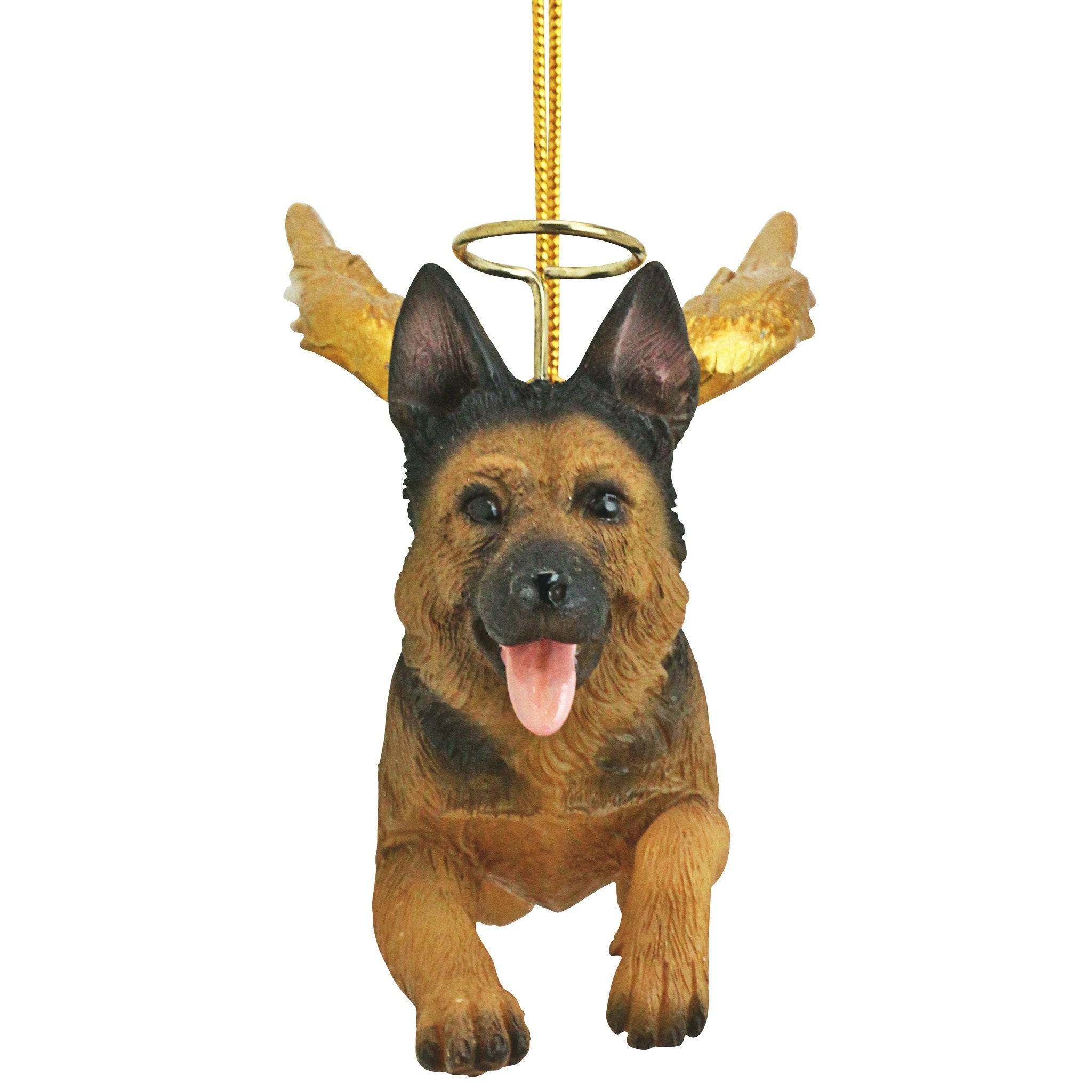 Honor the Pooch: German Shepherd Holiday Dog Angel Ornament