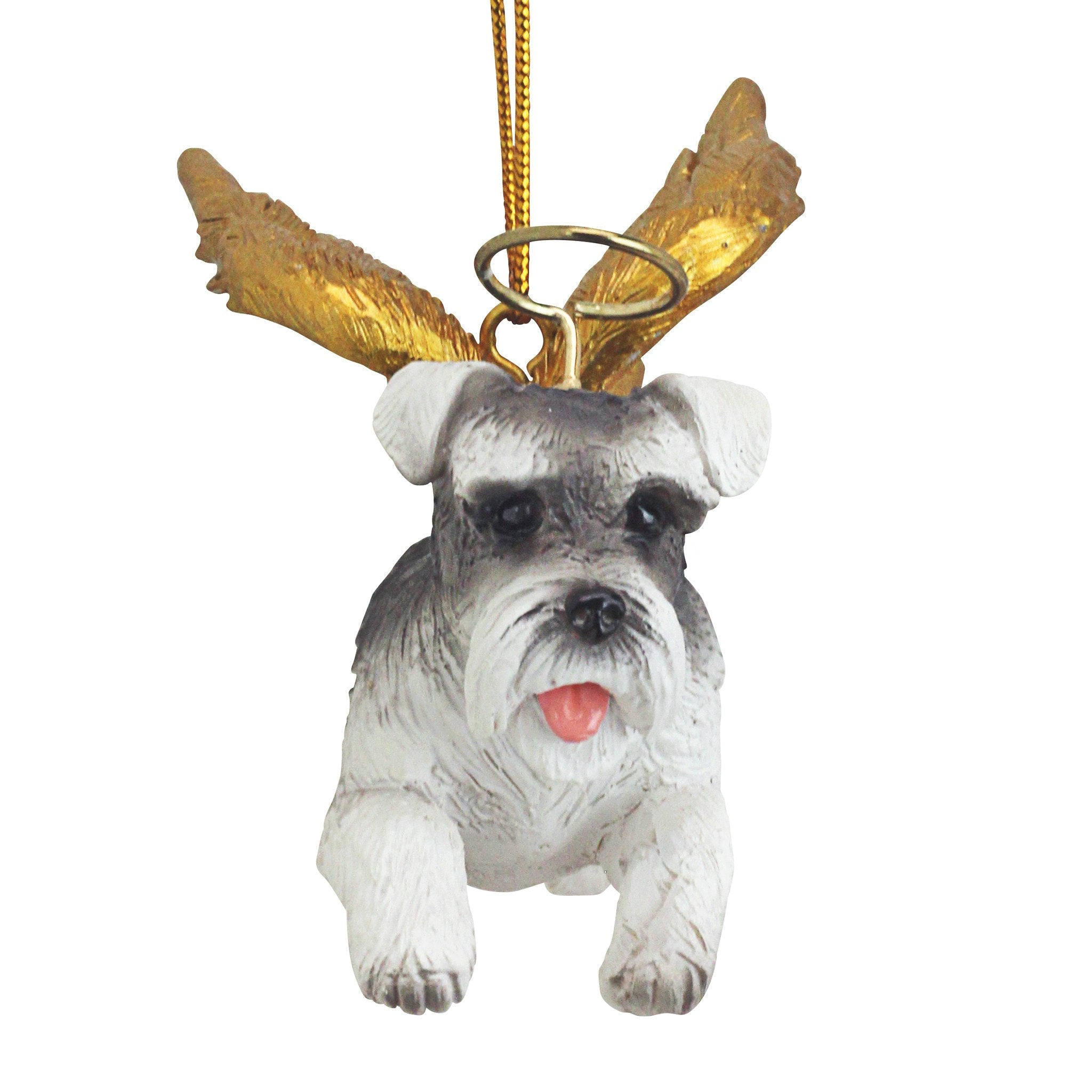 Honor the Pooch: Mini Schnauzer Holiday Dog Angel Ornament