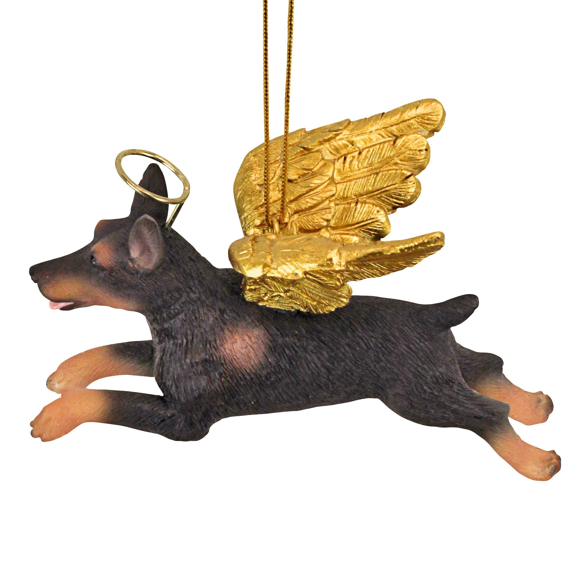 Honor the Pooch: Doberman Holiday Dog Angel Ornament