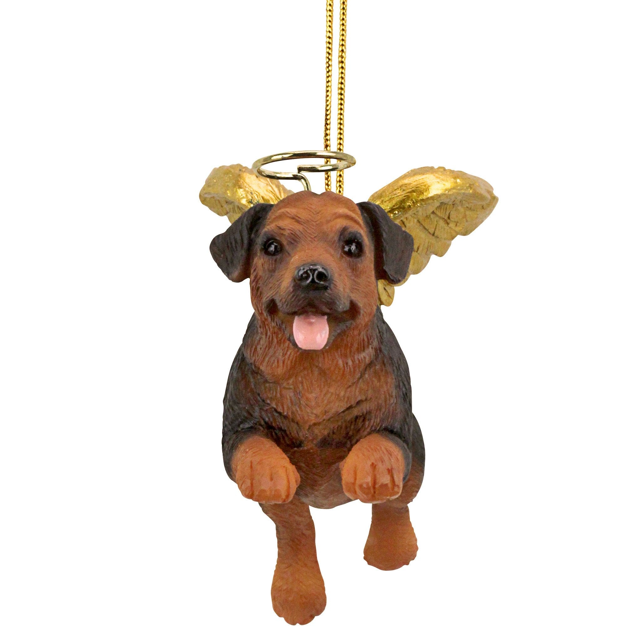 Honor the Pooch: Rottweiler Holiday Dog Angel Ornament