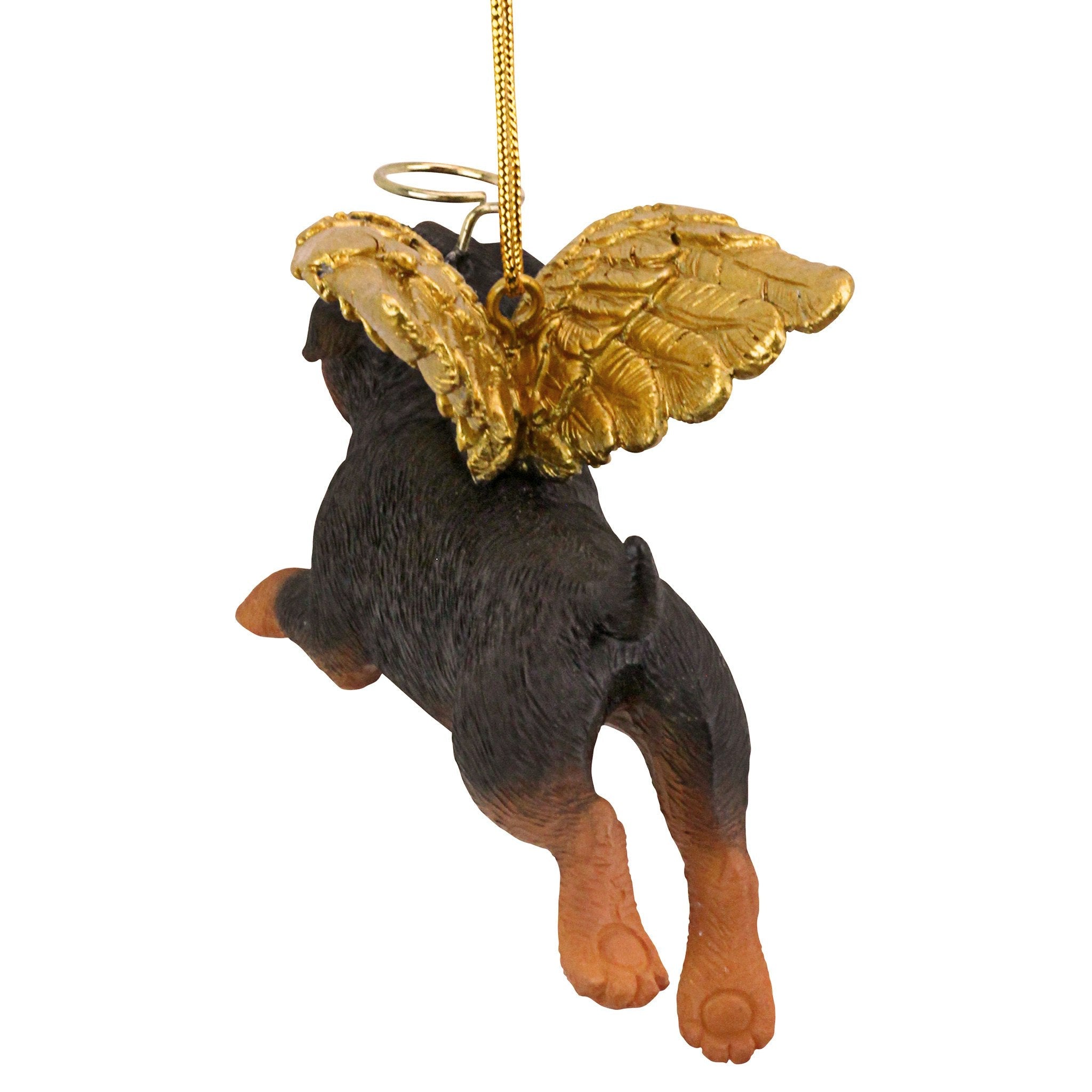 Honor the Pooch: Rottweiler Holiday Dog Angel Ornament