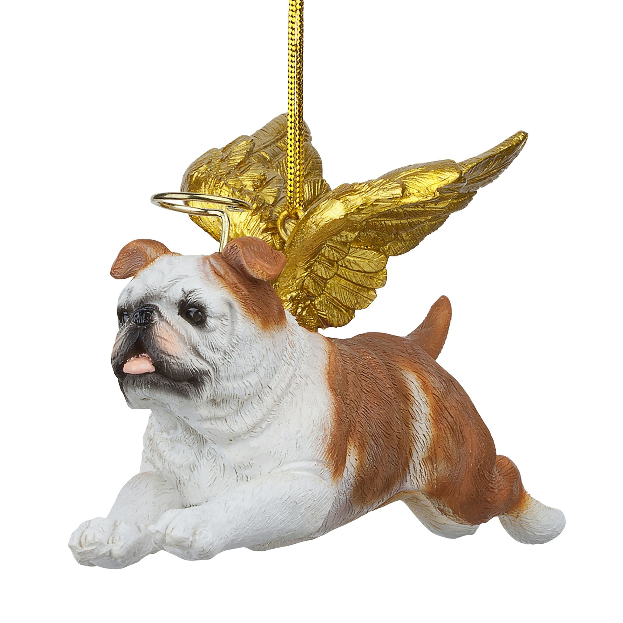 Honor the Pooch: Bulldog Holiday Dog Angel Ornament