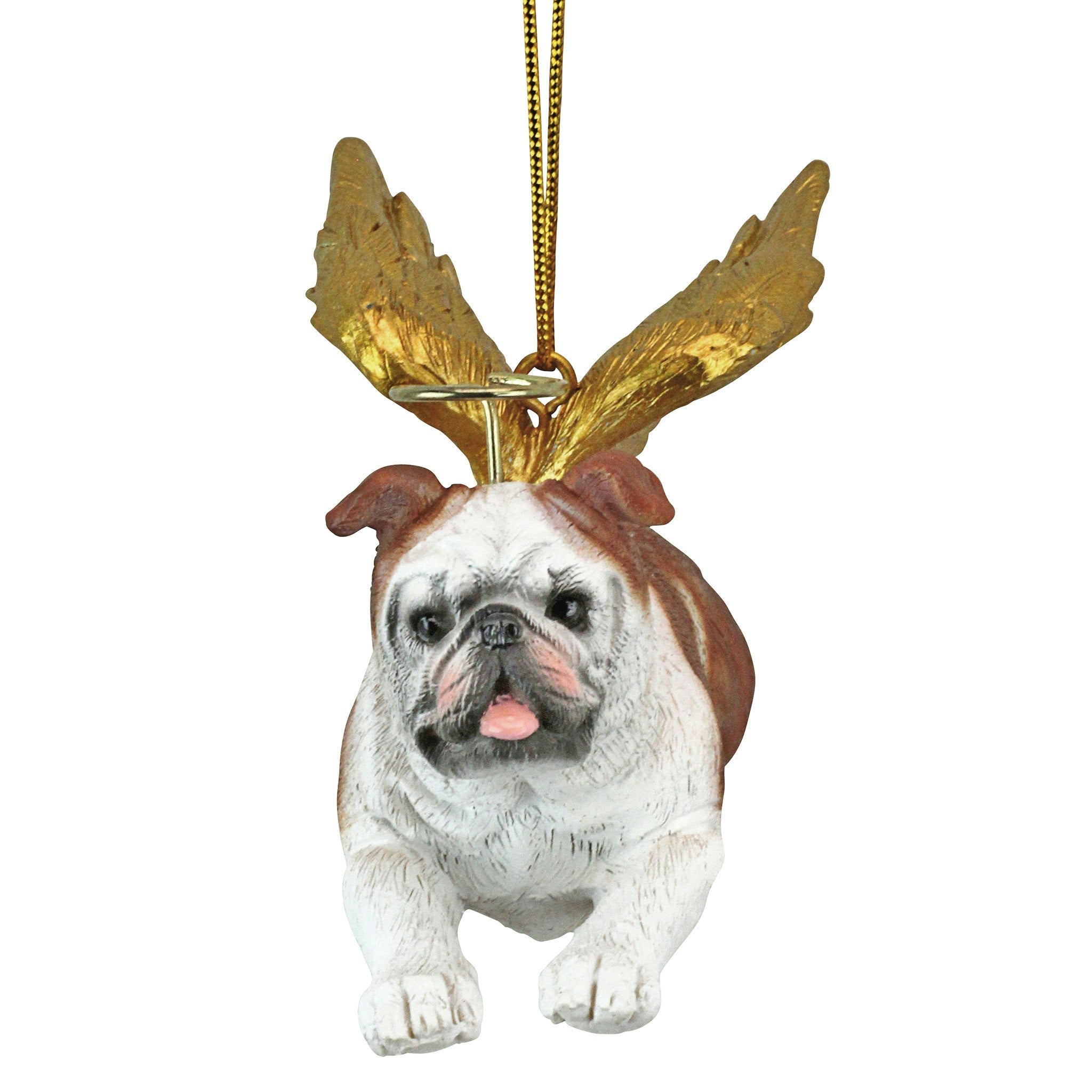 Honor the Pooch: Bulldog Holiday Dog Angel Ornament