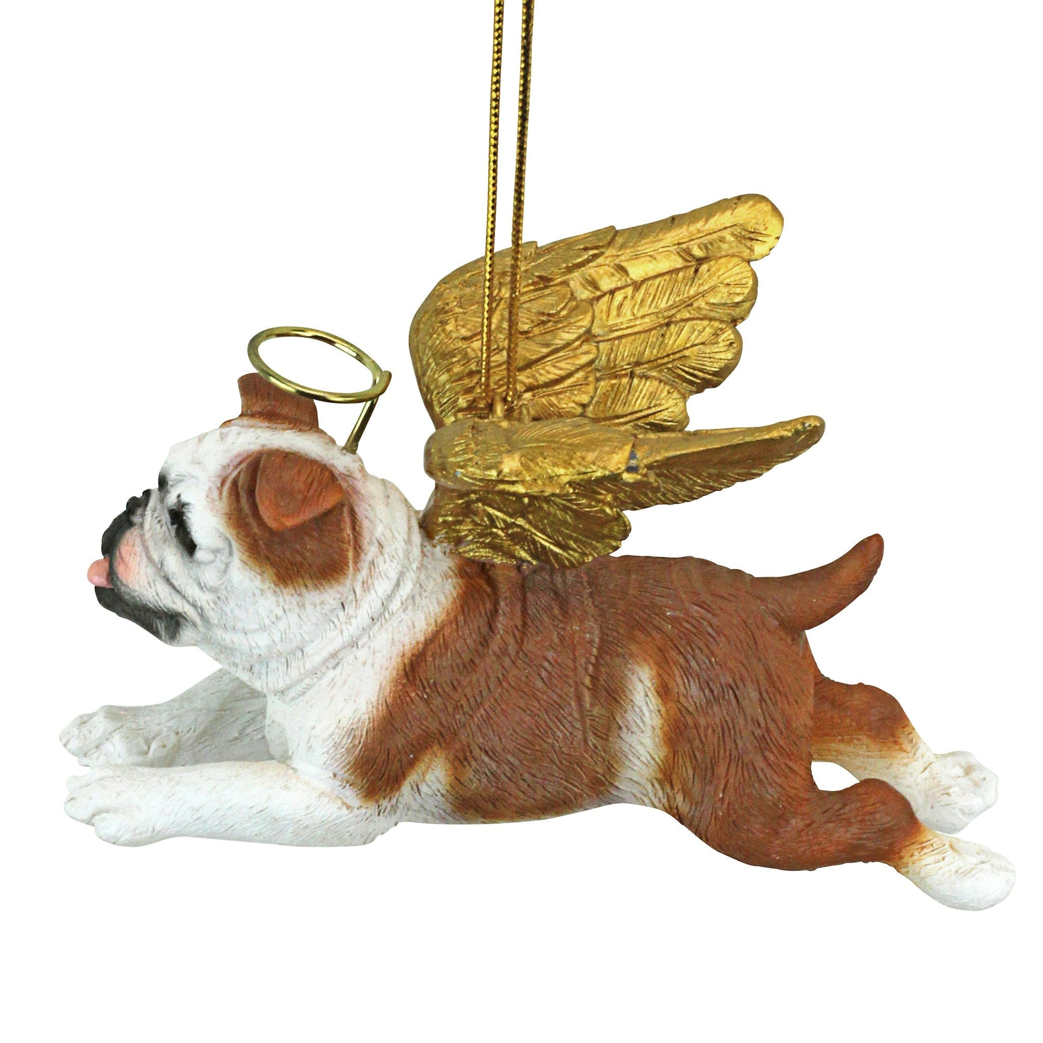 Honor the Pooch: Bulldog Holiday Dog Angel Ornament